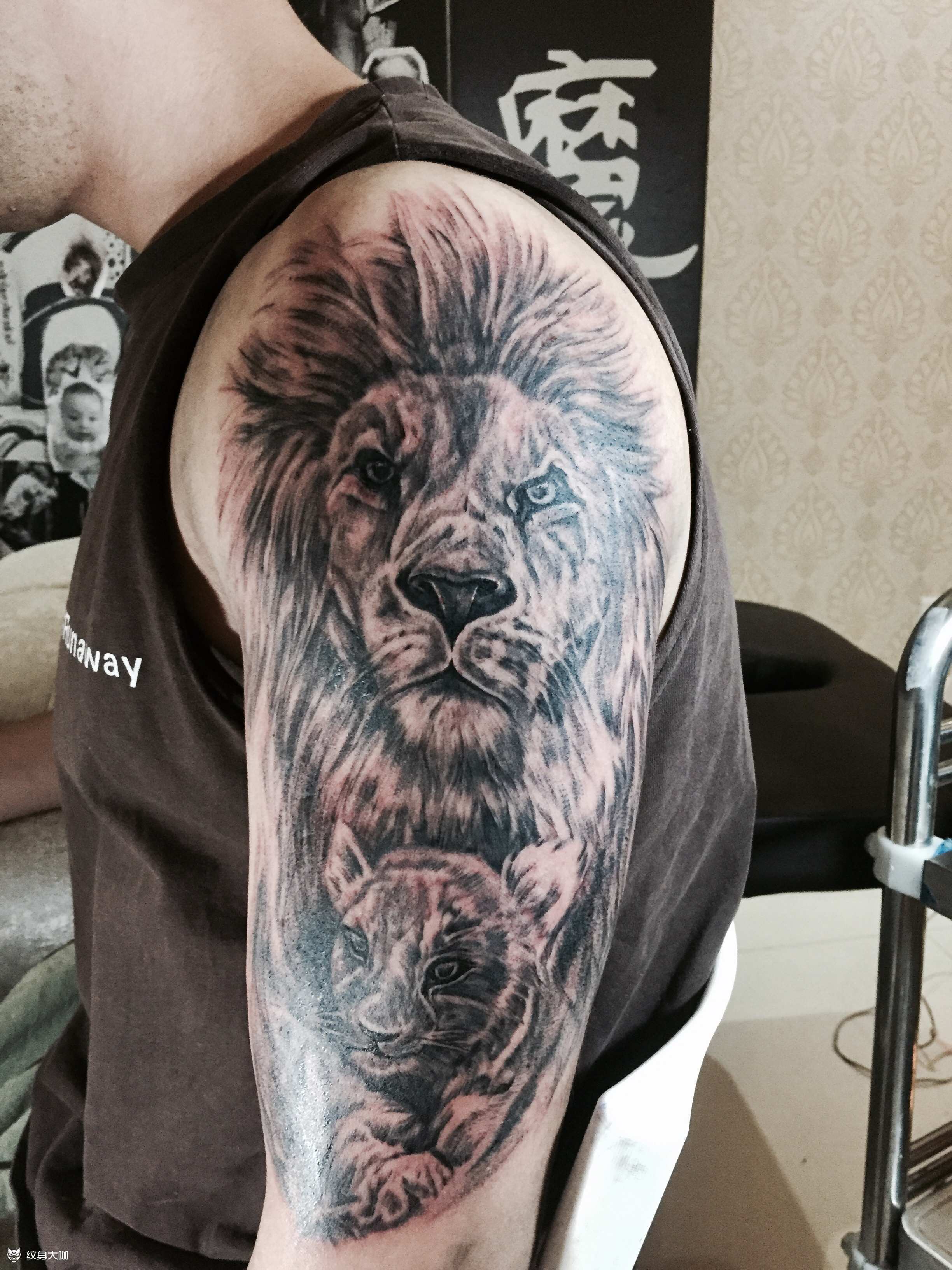 红烧狮子头健身教练的狮子头_纹身吧社区 - 纹身大咖
