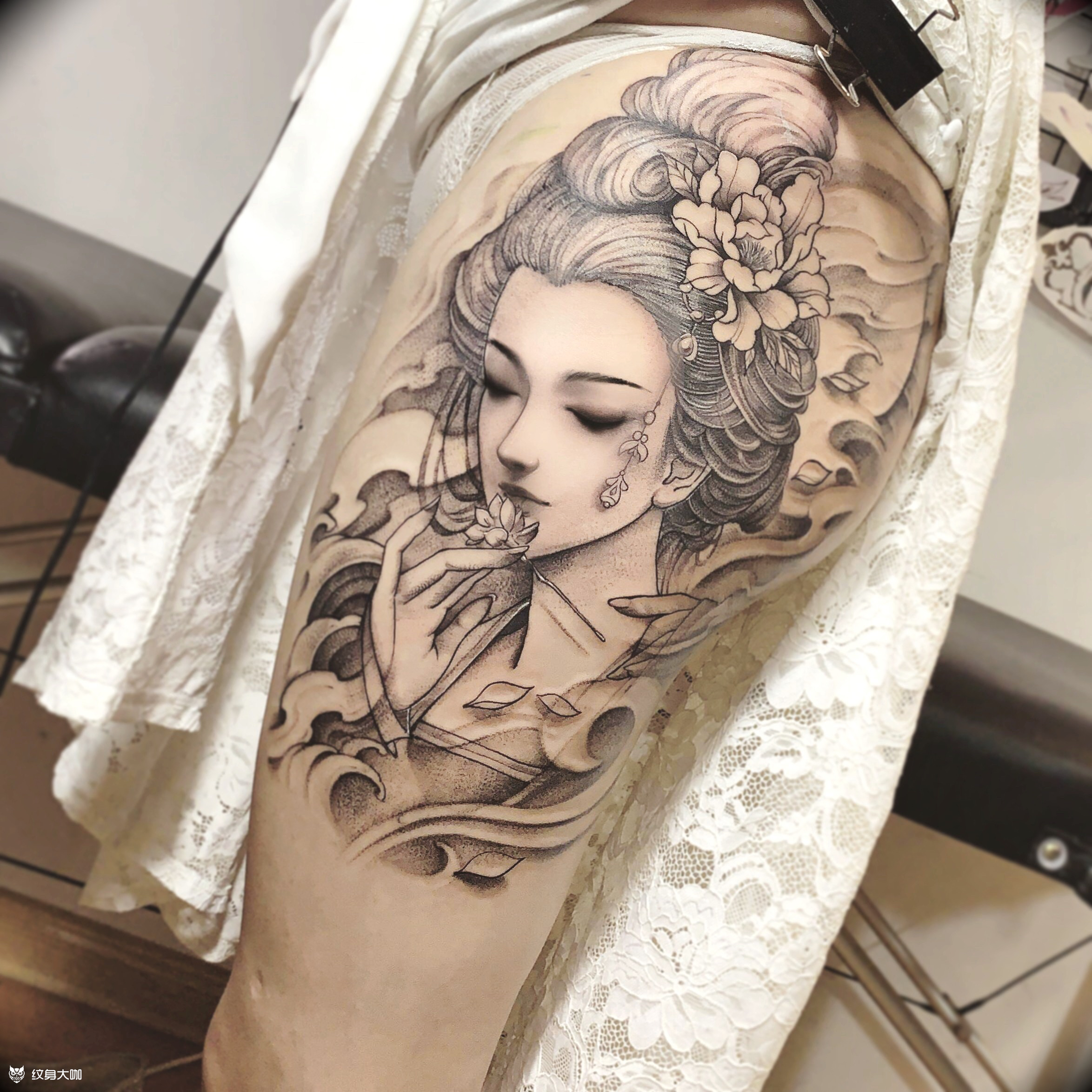 艺伎_纹身图案手稿图片_纹艺复兴的纹身作品集