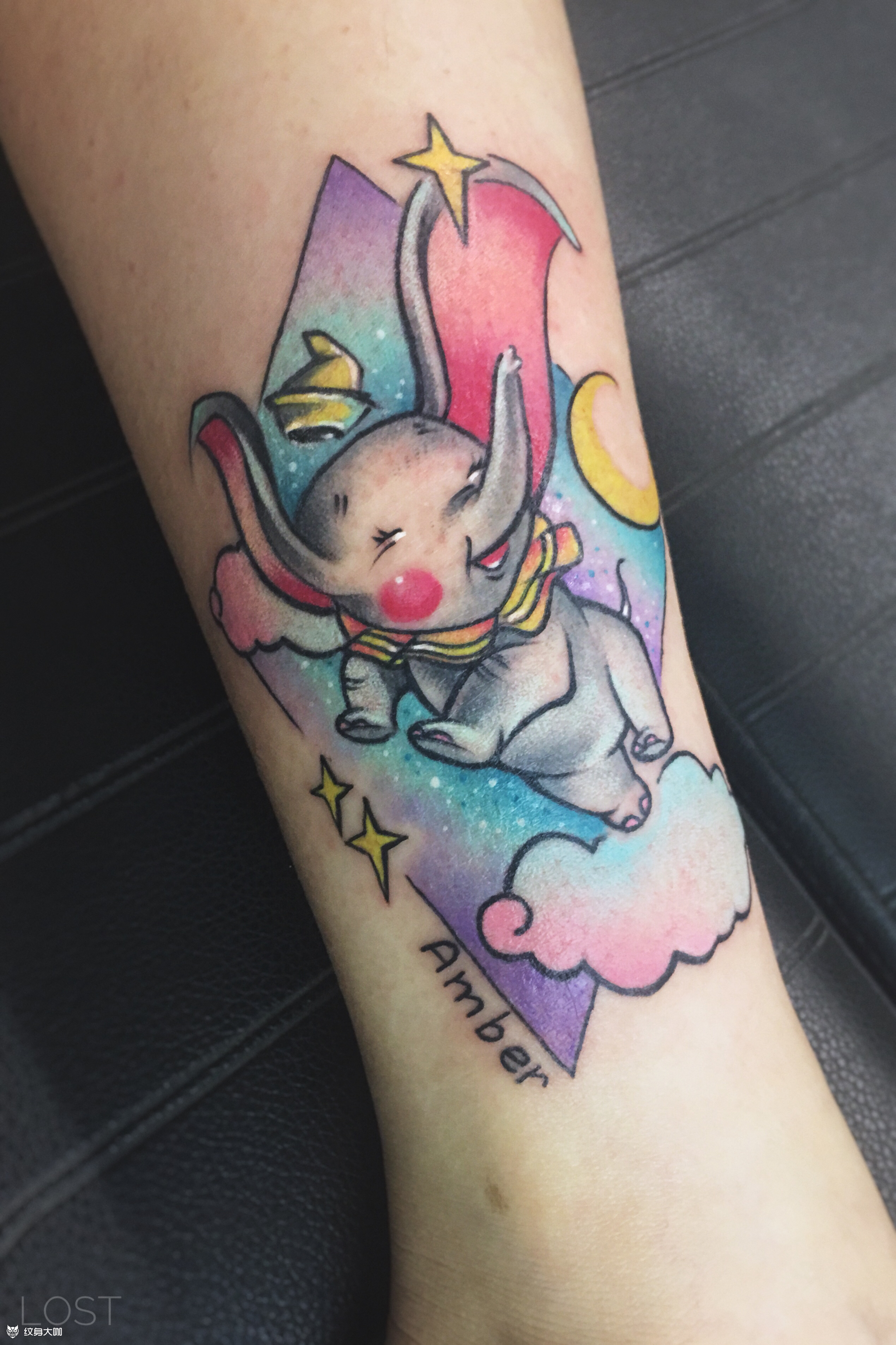 小飞象_纹身图案手稿图片_rooster 的纹身作品集