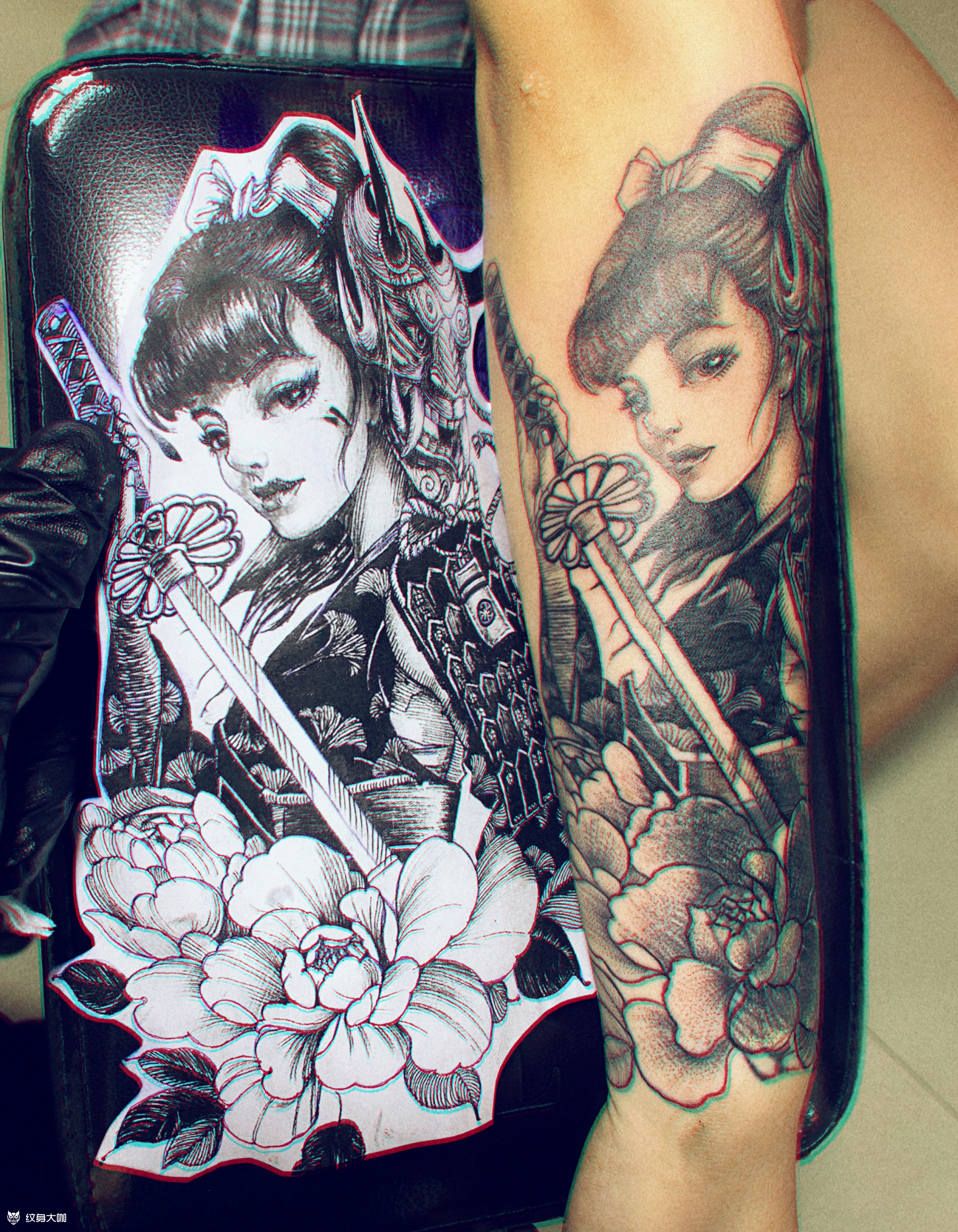 小臂 武姬 遮盖_纹身图案手稿图片_青云刺的纹身作品集
