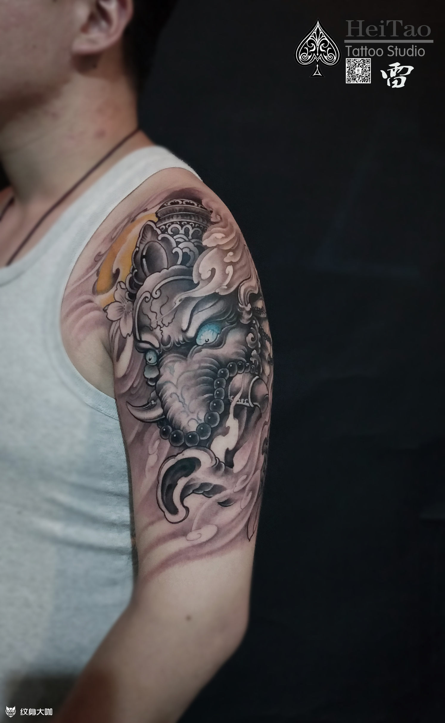 象神_纹身图案手稿图片_黑桃 客服的纹身作品集