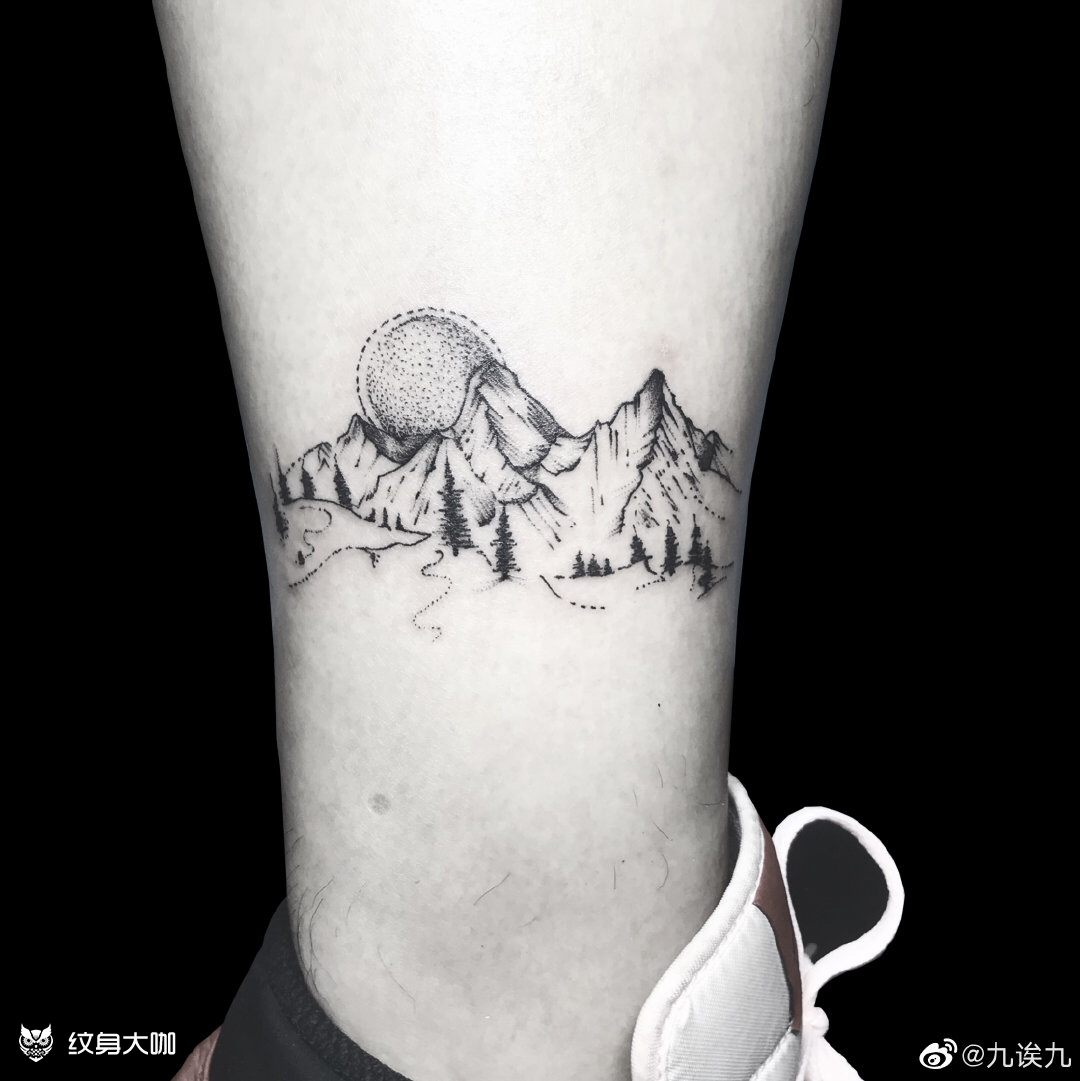 山_纹身图案手稿图片_a9的纹身作品集