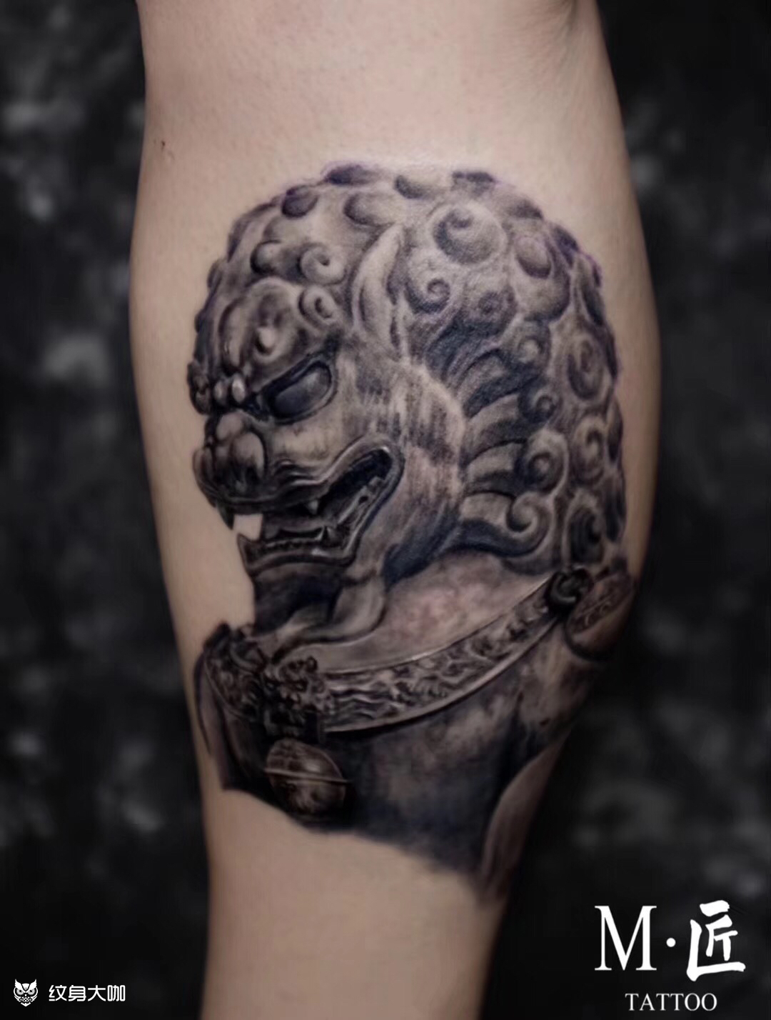 石狮_纹身图案手稿图片_mao的纹身作品集