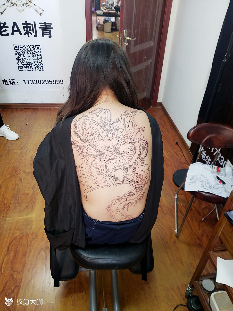 凤凰_纹身图案手稿图片_郭瑞的纹身作品集