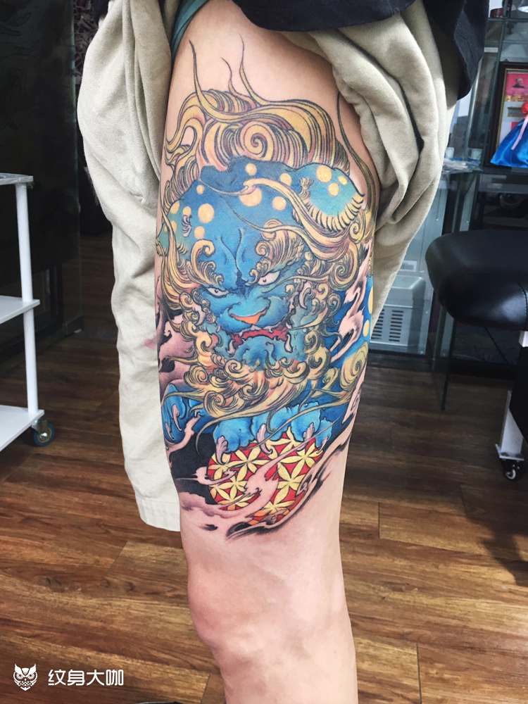 唐狮子_纹身图案手稿图片_mr.lg的纹身作品集