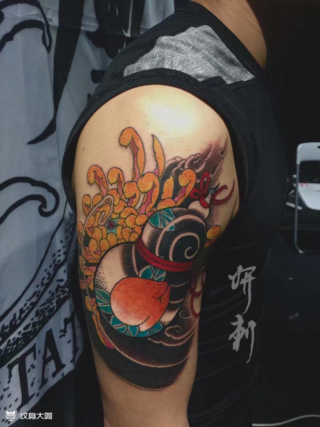 大臂葫芦_纹身图案手稿图片_yc·tattoo老胡 妍刺的纹身作品集