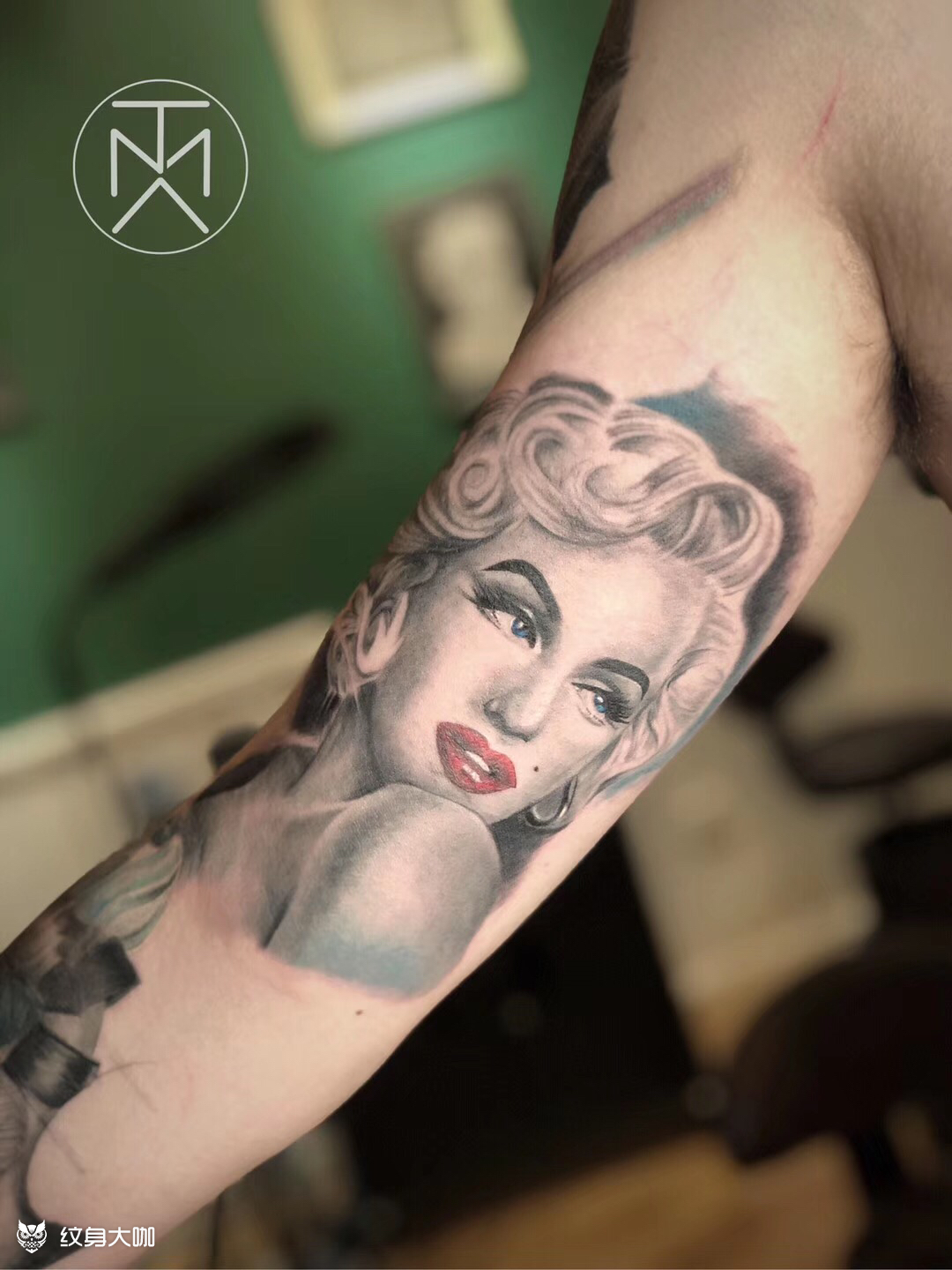 梦露_纹身图案手稿图片_司嘉的纹身作品集