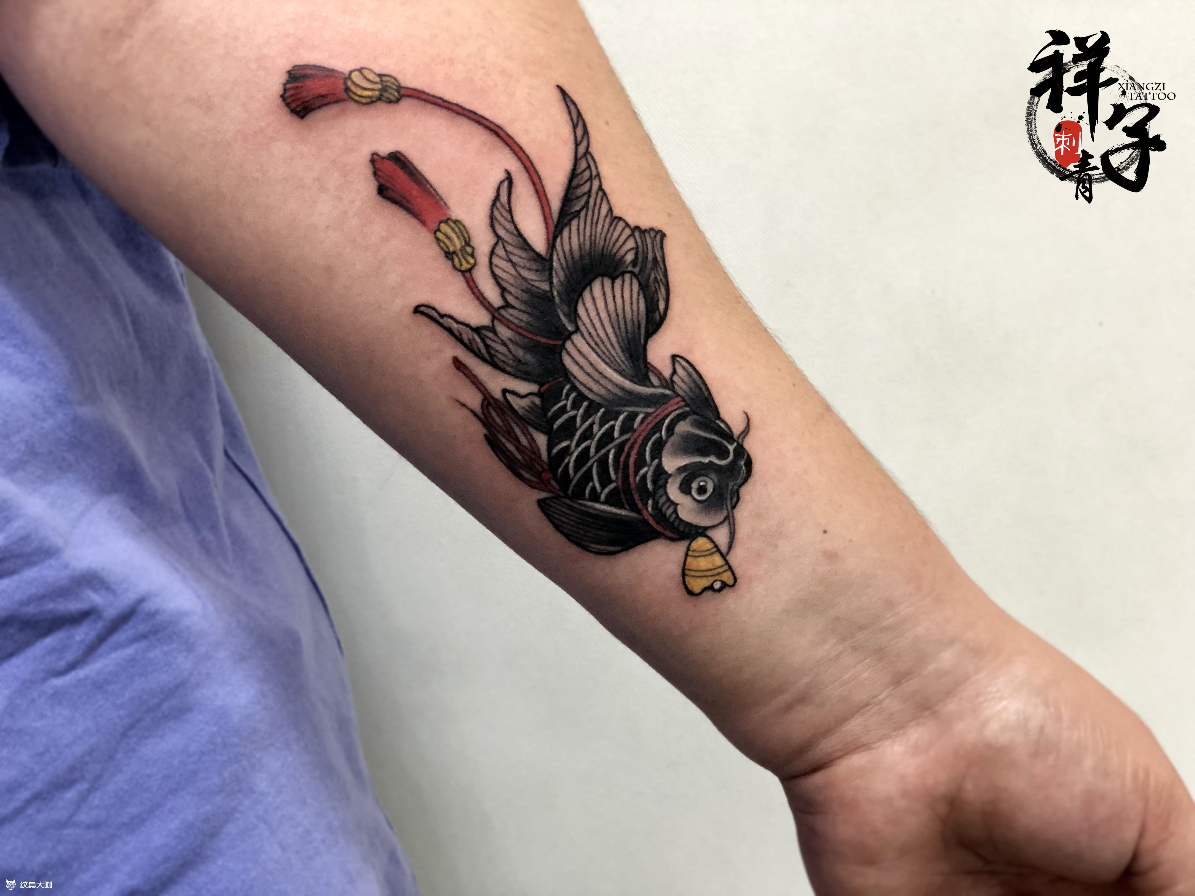 金鱼_纹身图案手稿图片_祥子的纹身作品集