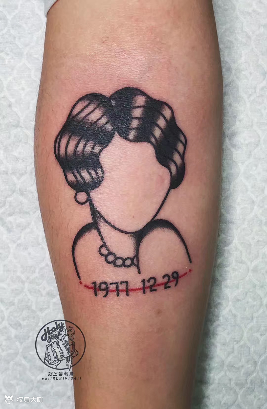 纪念去世的母亲_纹身图案手稿图片_好厉害哥哥(预约直接加微信)的纹身