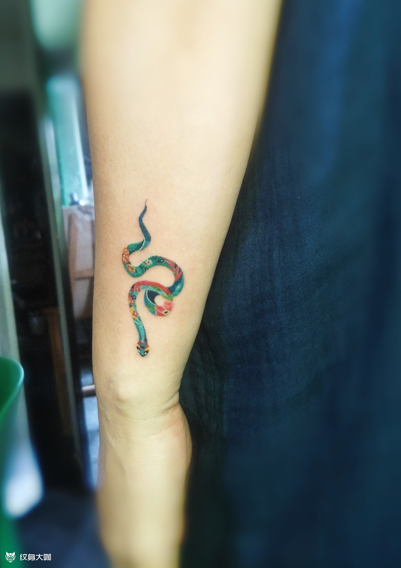 蛇_纹身图案手稿图片_丢丢的纹身作品集