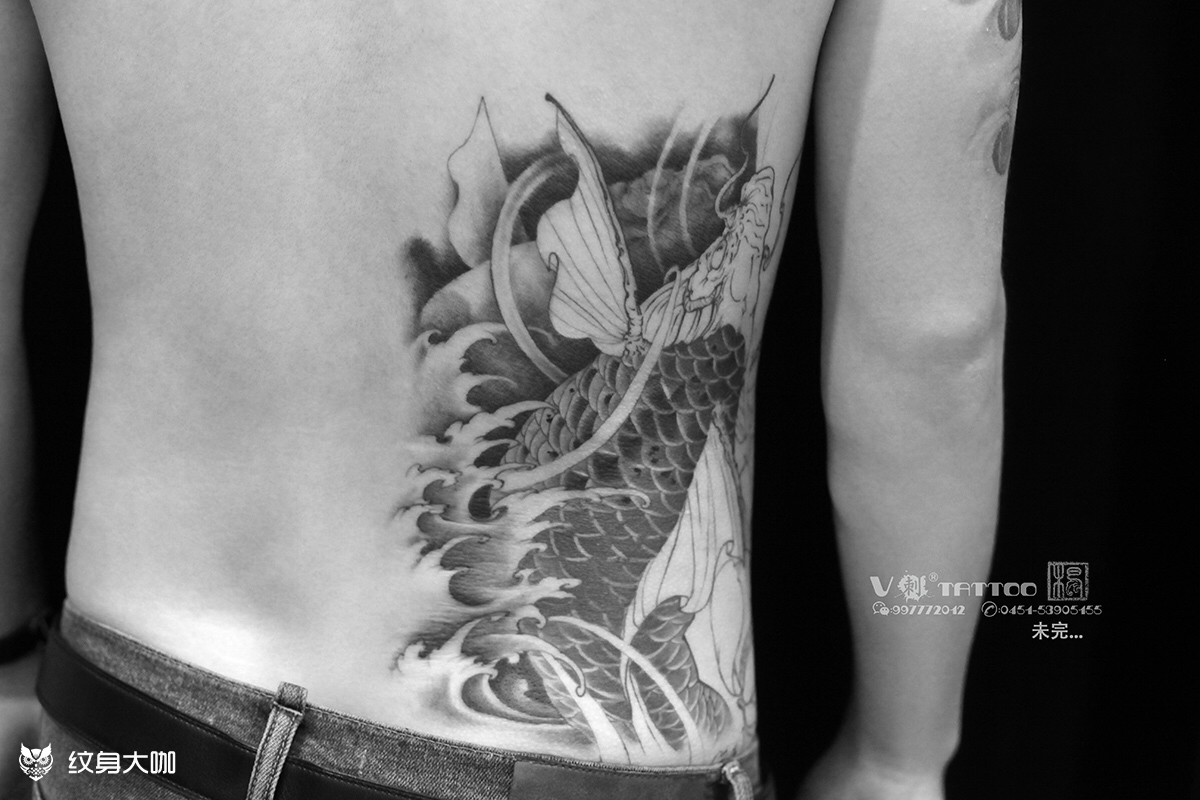 《水中倒影》_纹身图案手稿图片_木易的纹身作品集