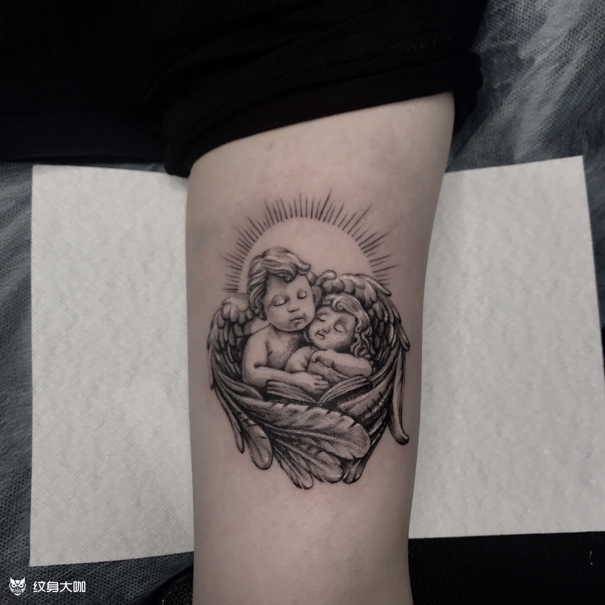 天使宝宝_纹身图案手稿图片_焦艳丽的纹身作品集