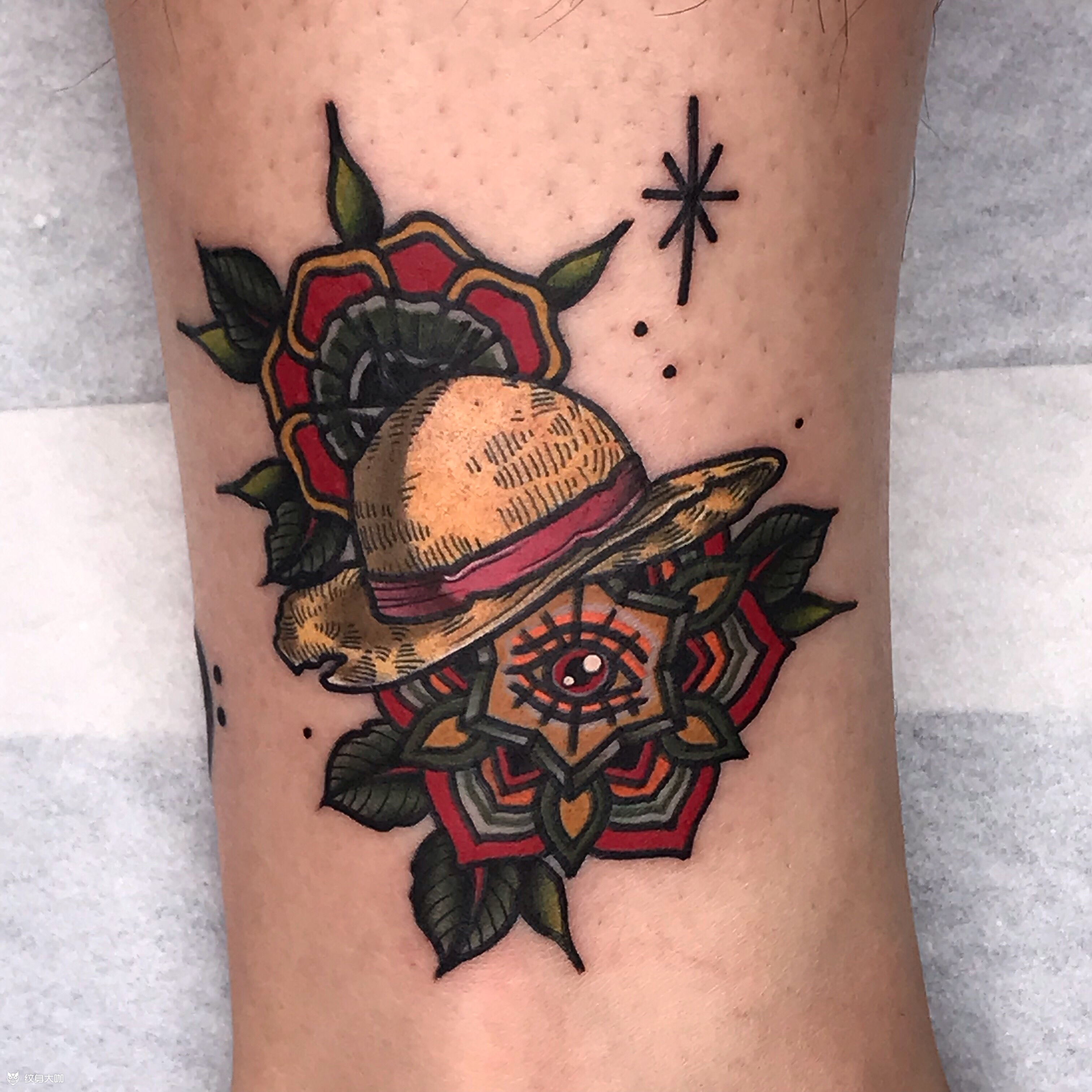 小腿 海贼王_纹身图案手稿图片_yztattoo·nue的纹身作品集