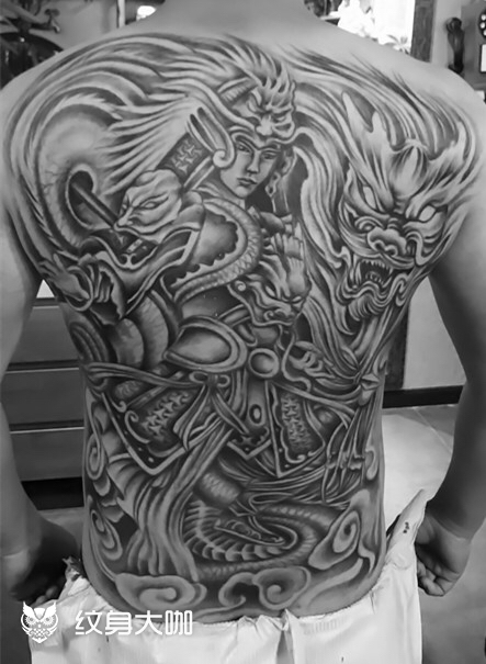 满背赵子龙赵云_纹身图案手稿图片_燕郊西界的纹身作品集