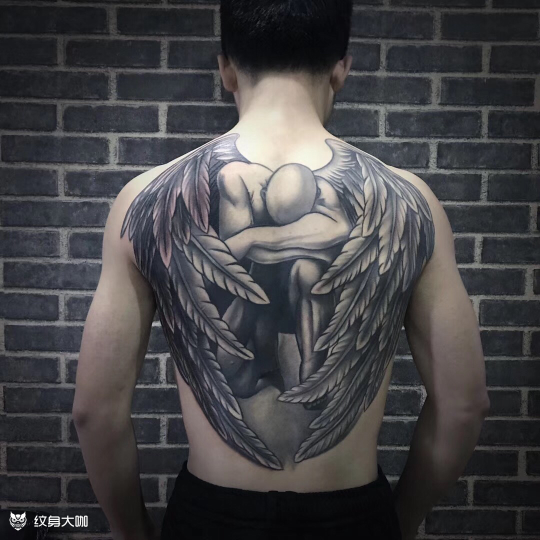 堕落天使_纹身图案手稿图片_抚顺画皮的纹身作品集