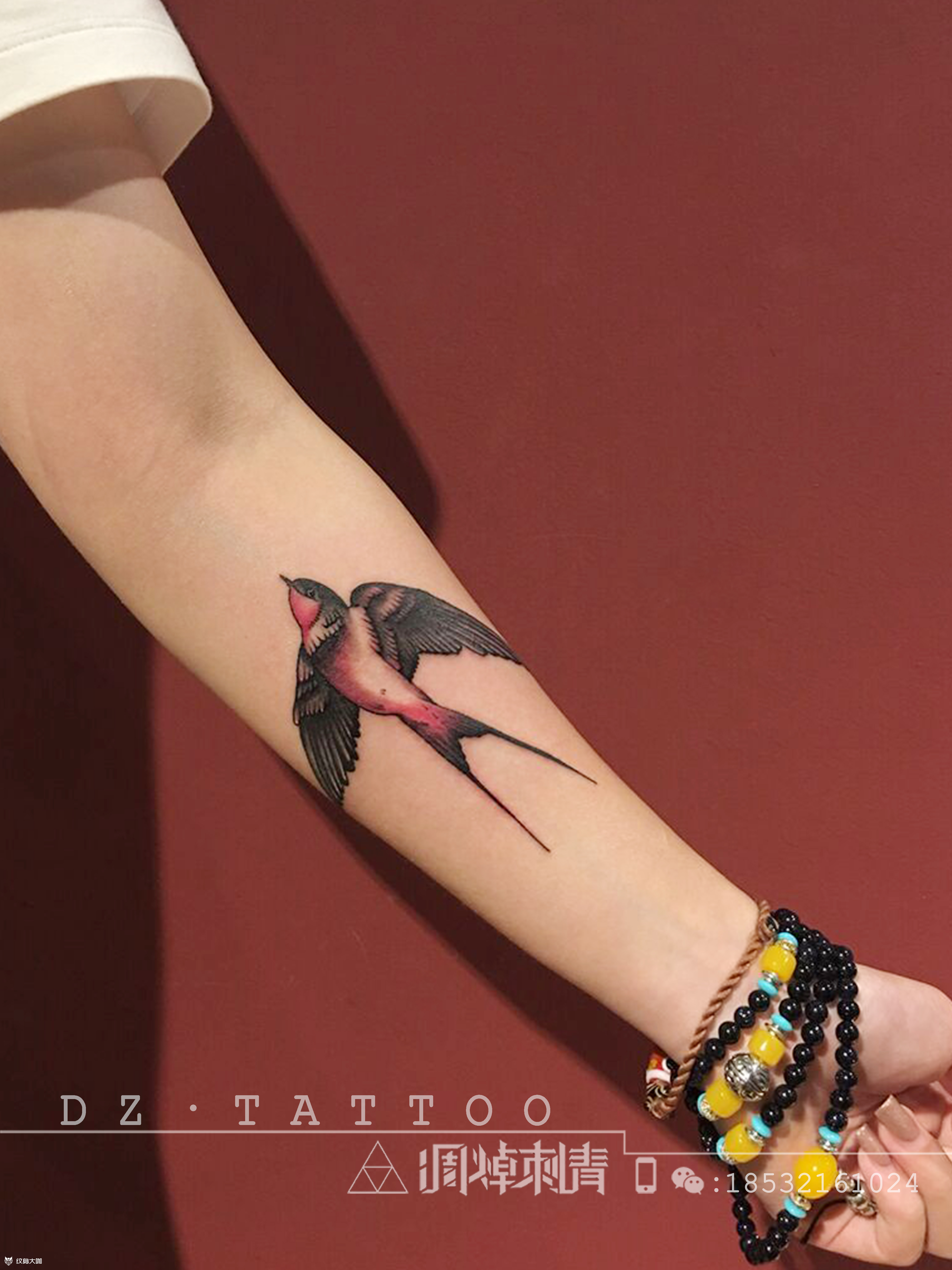 燕子_纹身图案手稿图片_聂先生-的纹身作品集