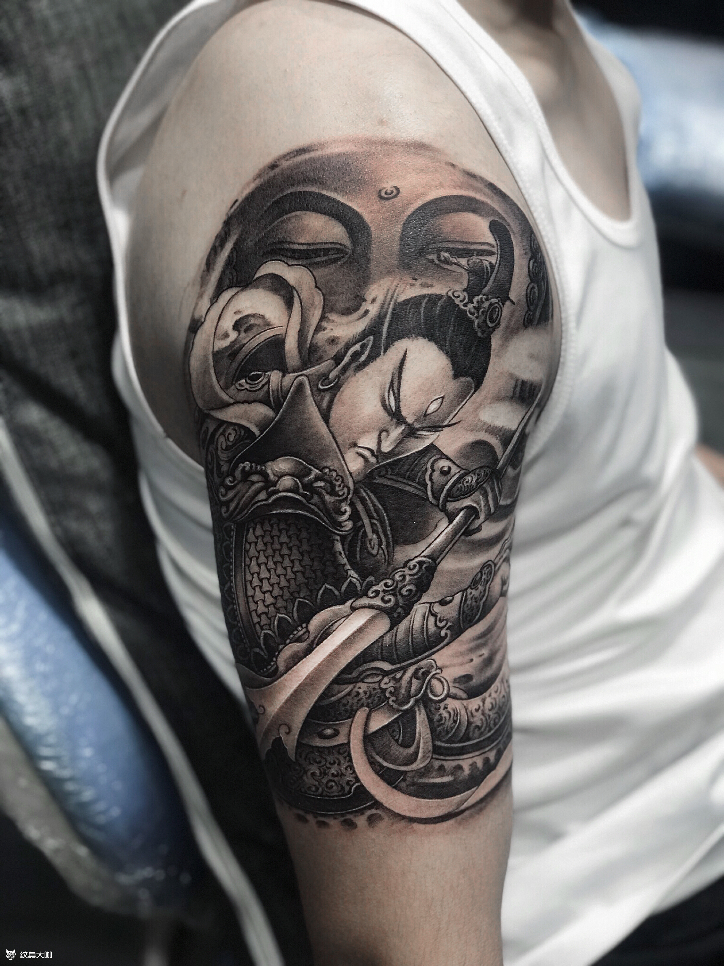 二郎神_纹身图案手稿图片_老牛的纹身作品集