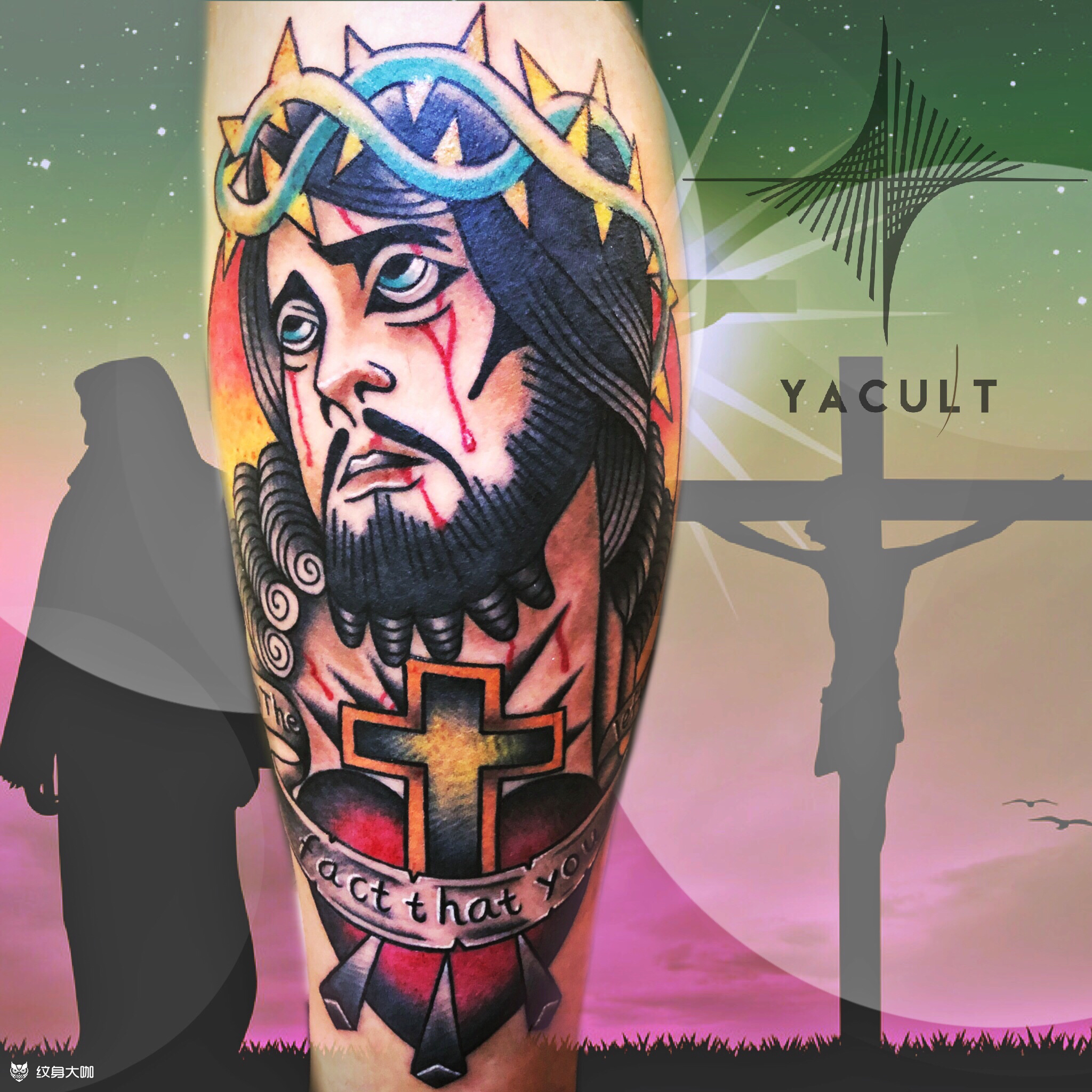 耶稣7715_纹身图案手稿图片_shatriya的纹身作品集