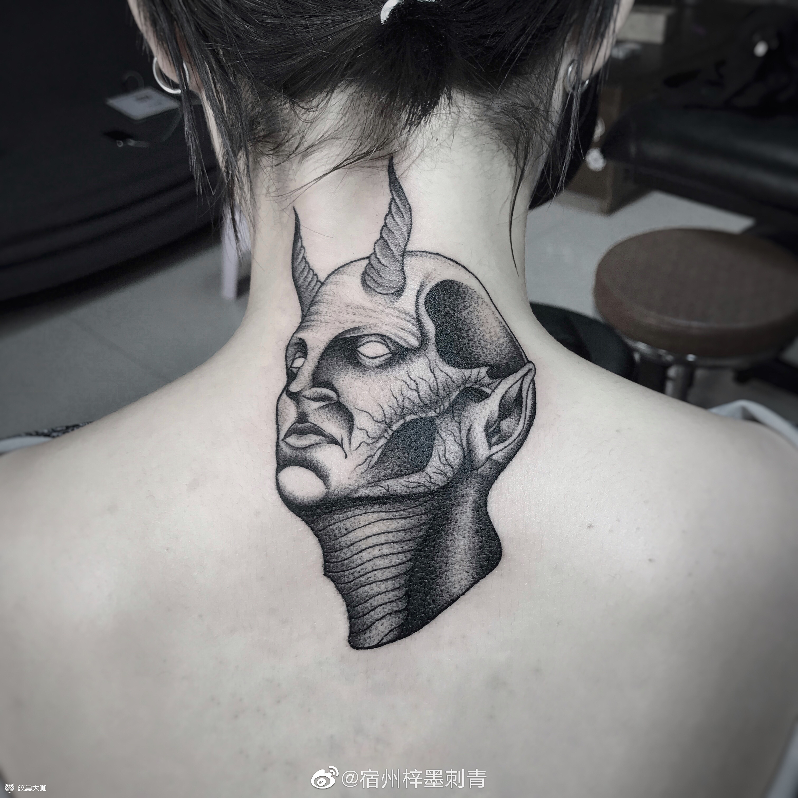 撒旦_纹身图案手稿图片_李加祥的纹身作品集