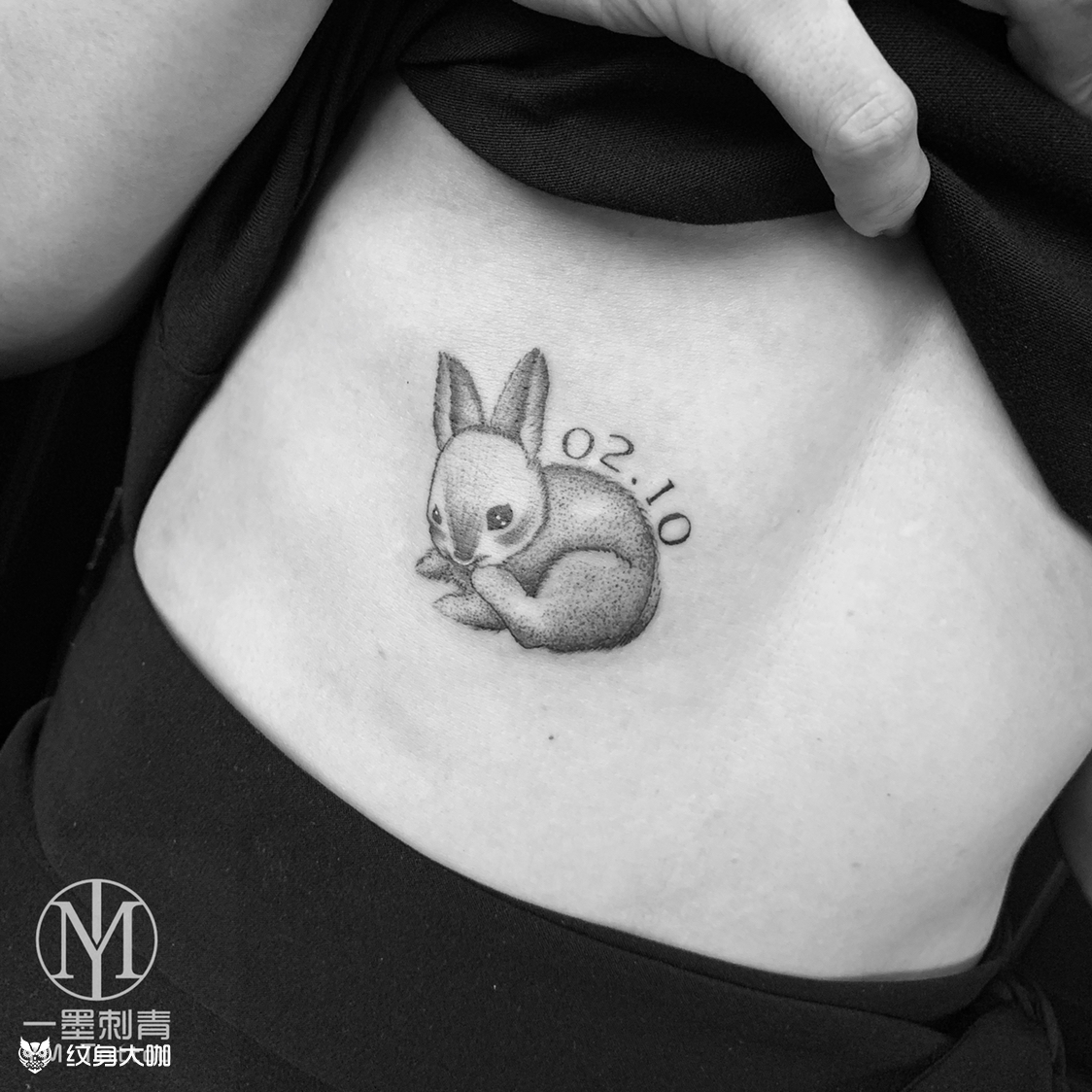 小兔子遮盖_纹身图案手稿图片_vv的纹身作品集
