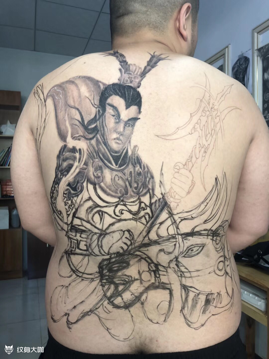 持戟驱赤这位客人特别喜欢岳老_纹身吧社区 - 纹身大咖