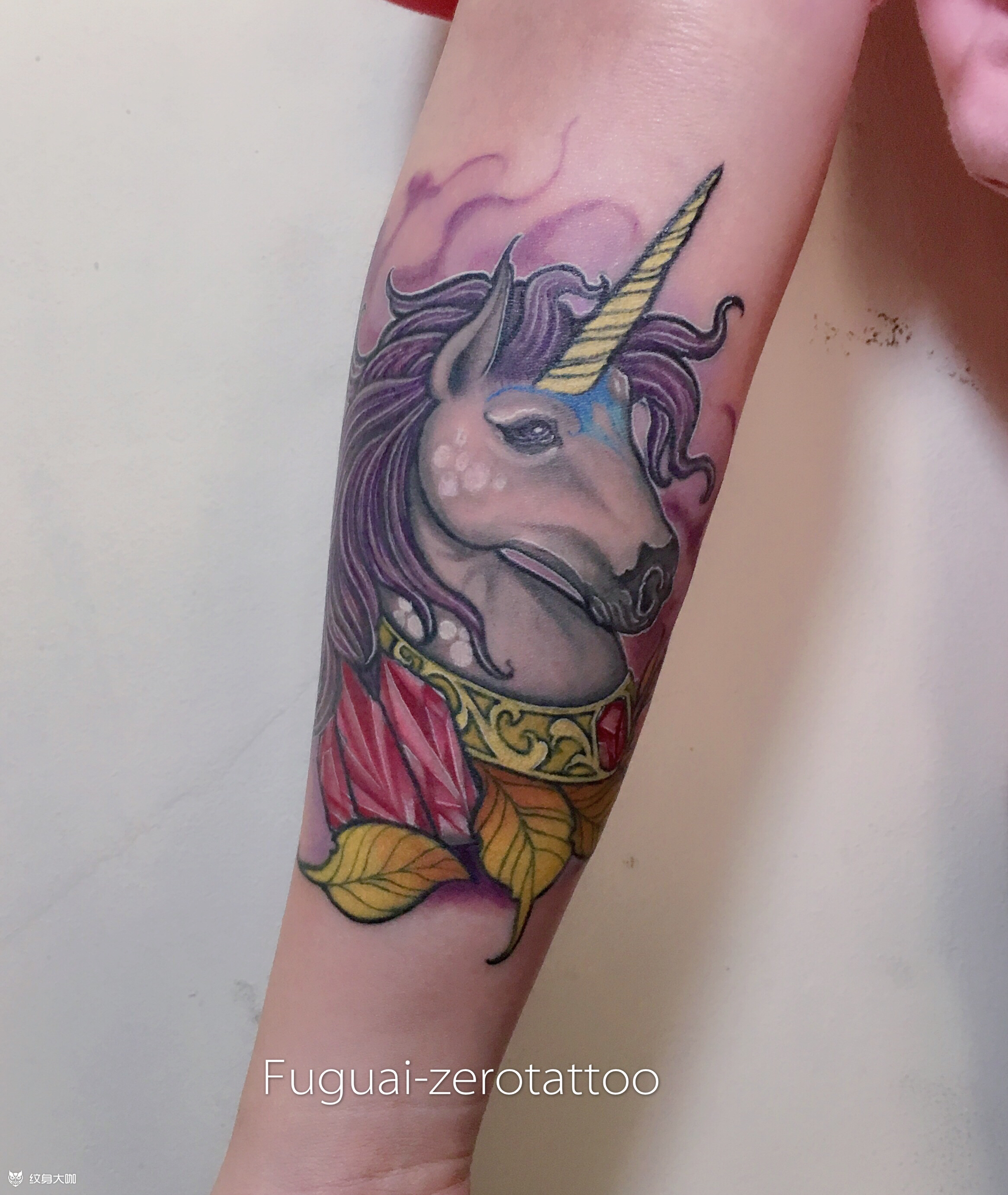 独角兽_纹身图案手稿图片_fuguai的纹身作品集