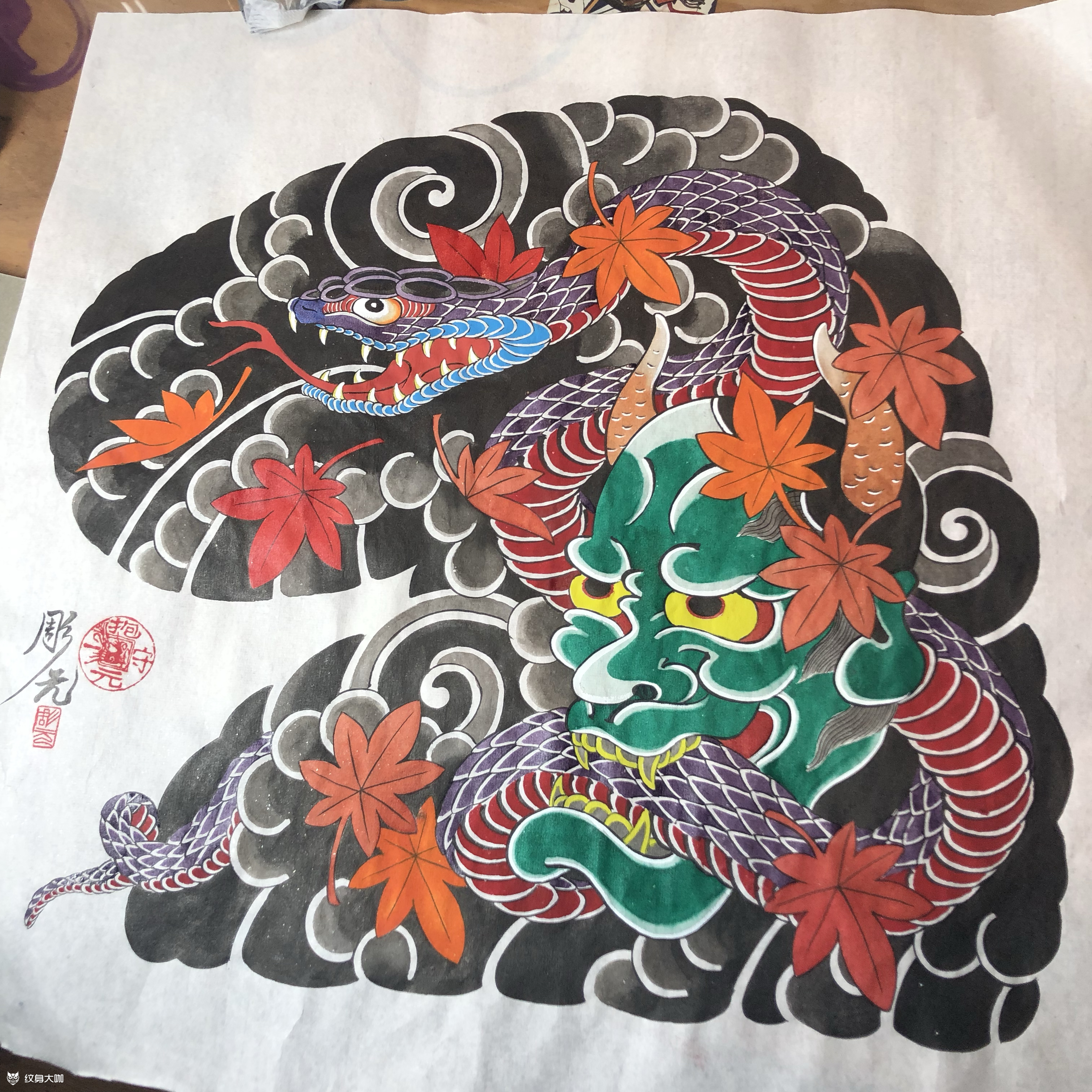 手稿_纹身图案手稿图片_雕元的纹身作品集