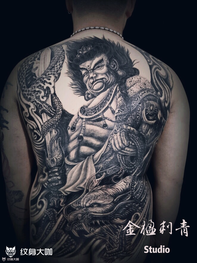 不动明王尊菩萨_纹身图案手稿图片_于浩的纹身作品集