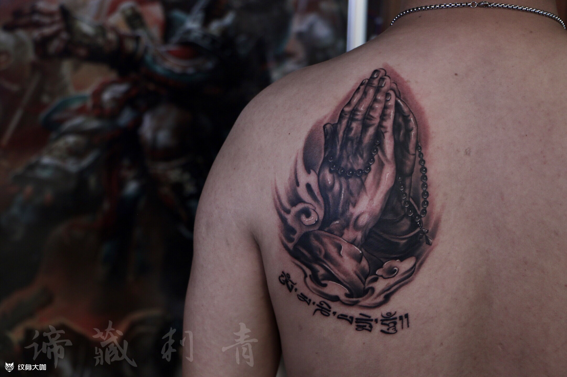 祈祷～佛手_纹身图案手稿图片_大王小王的纹身作品集