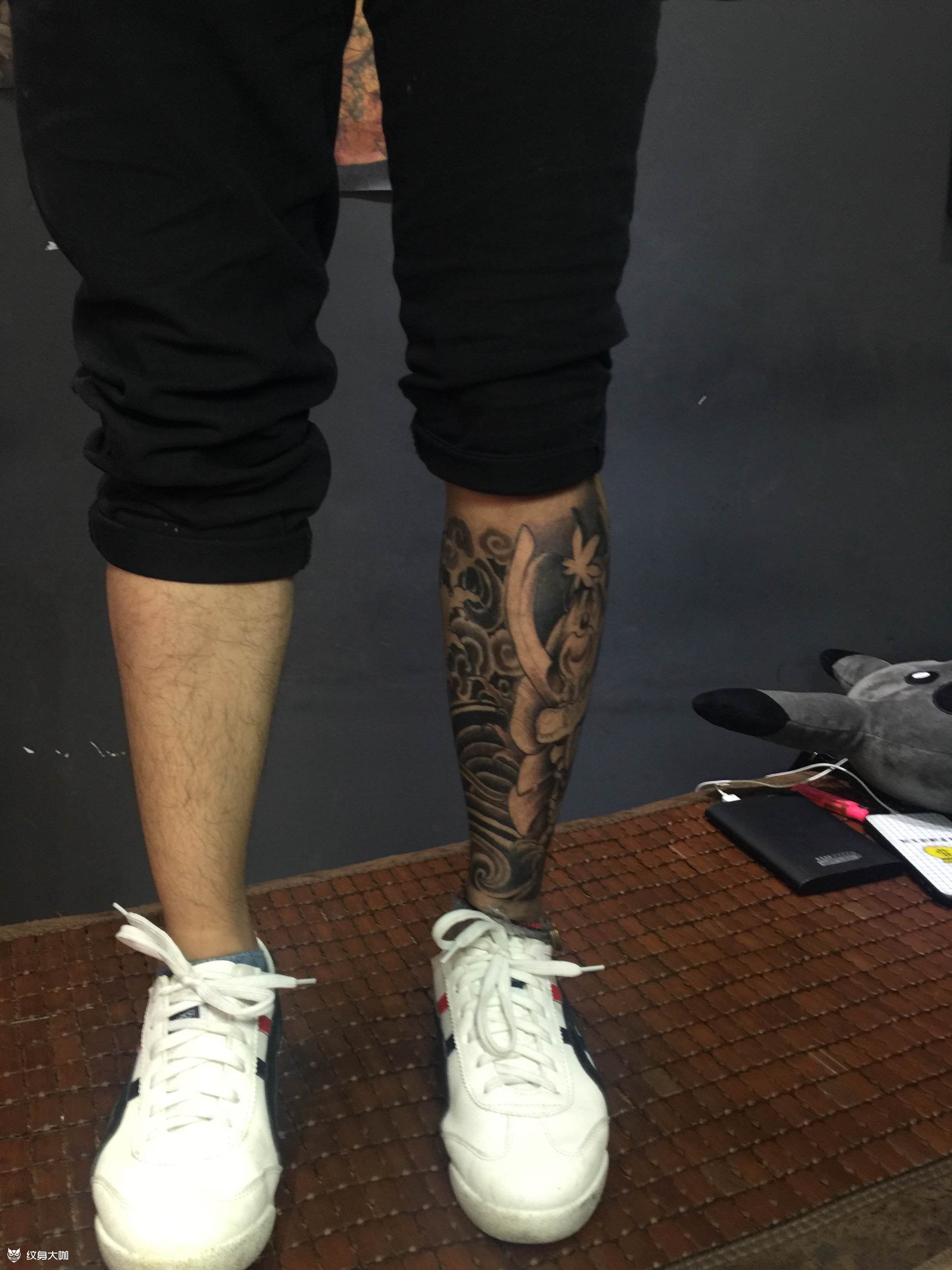 包腿鬼武_纹身图案手稿图片_张浈贤的纹身作品集