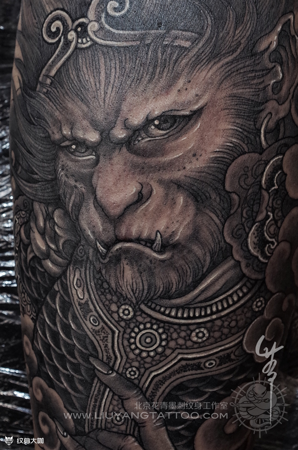 齐天大圣_纹身图案手稿图片_刘扬的纹身作品集