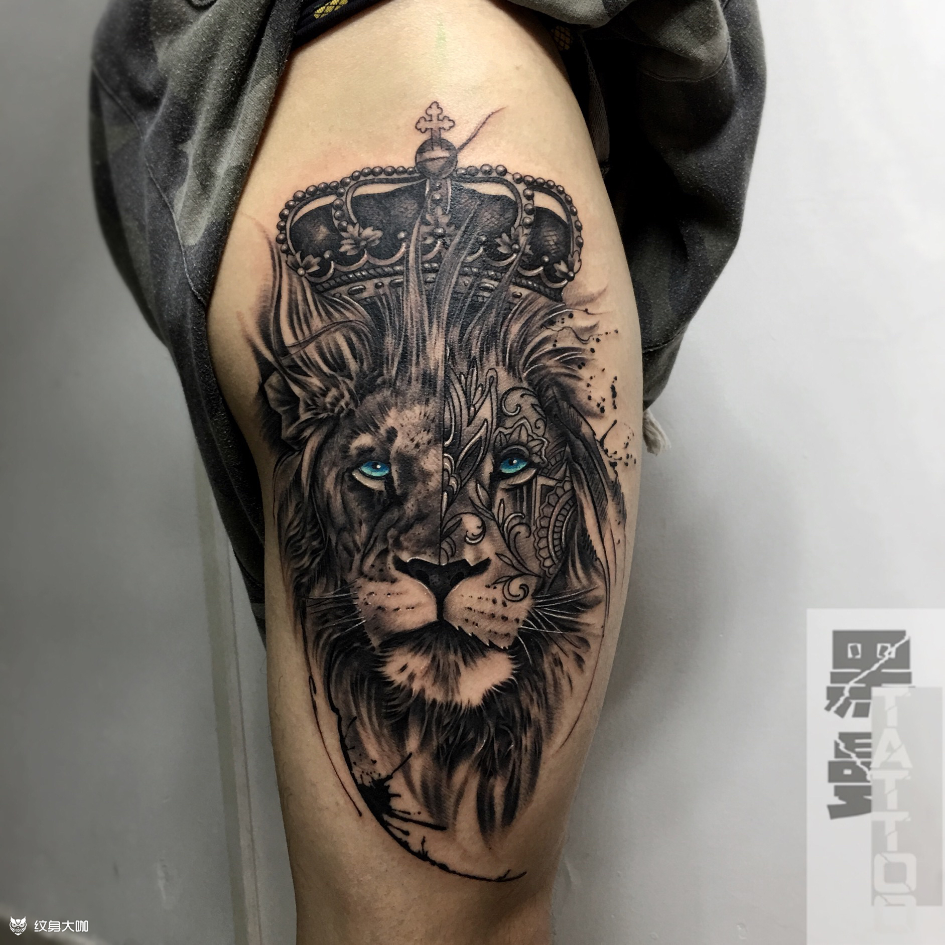 狮子_纹身图案手稿图片_广州黑曼的纹身作品集
