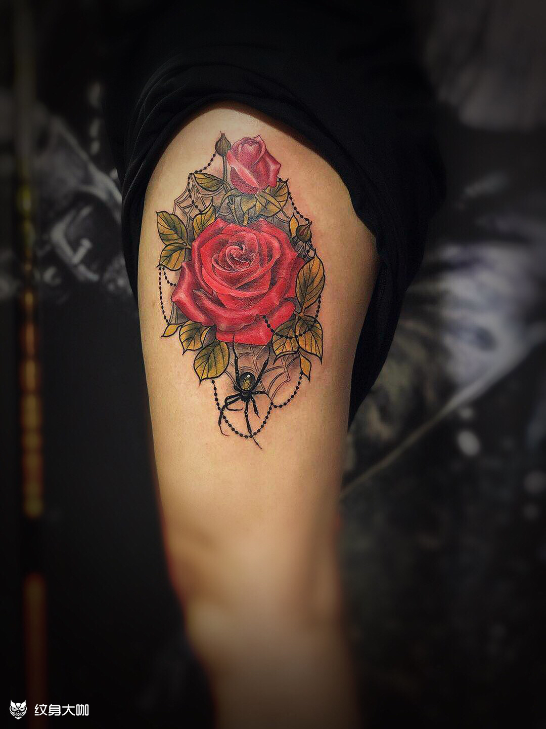玫瑰花_纹身图案手稿图片_马骝的纹身作品集