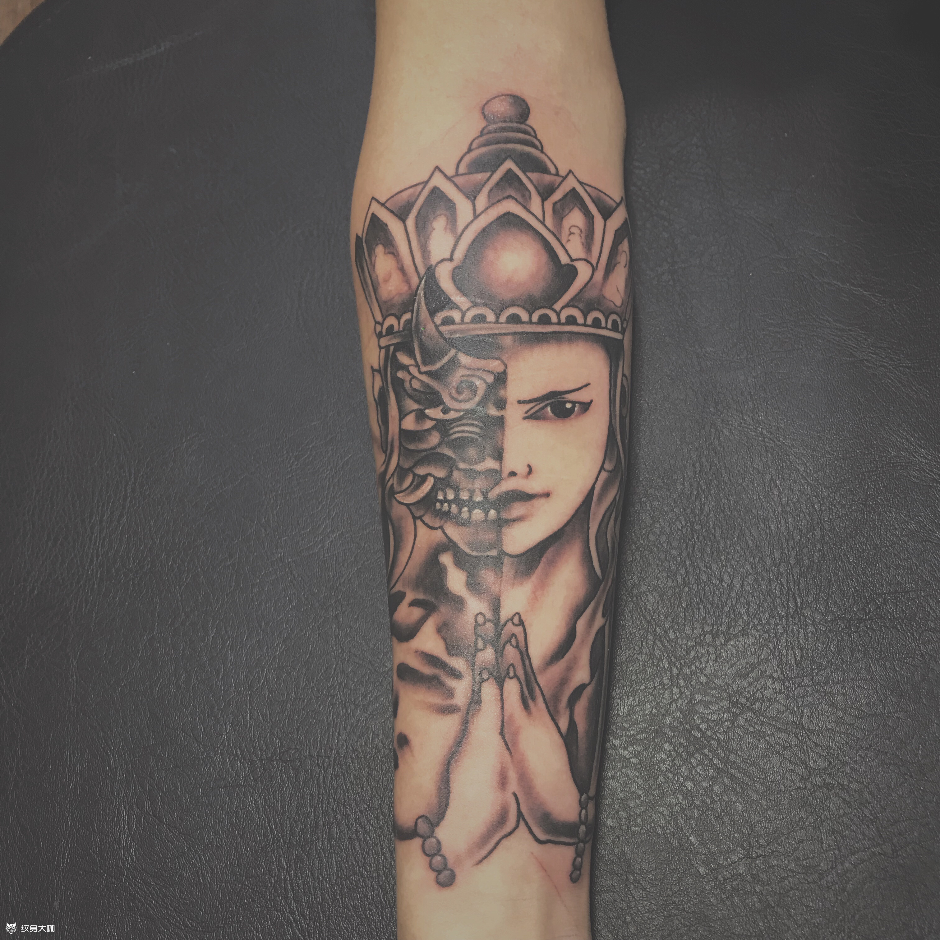 善恶 佛魔_纹身图案手稿图片_陈兜兜的纹身作品集