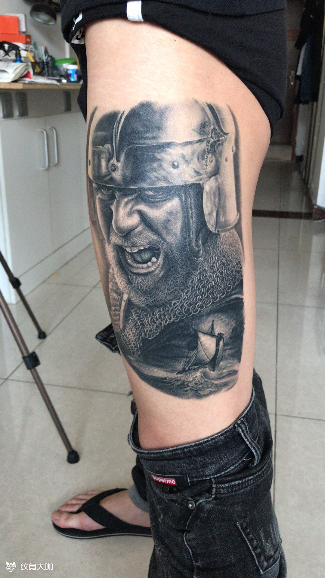 维京战士_纹身图案手稿图片_山主的纹身作品集