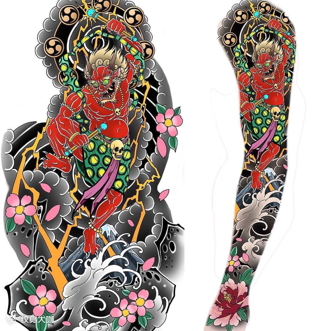 雷神_纹身图案手稿图片_stefan的纹身作品集