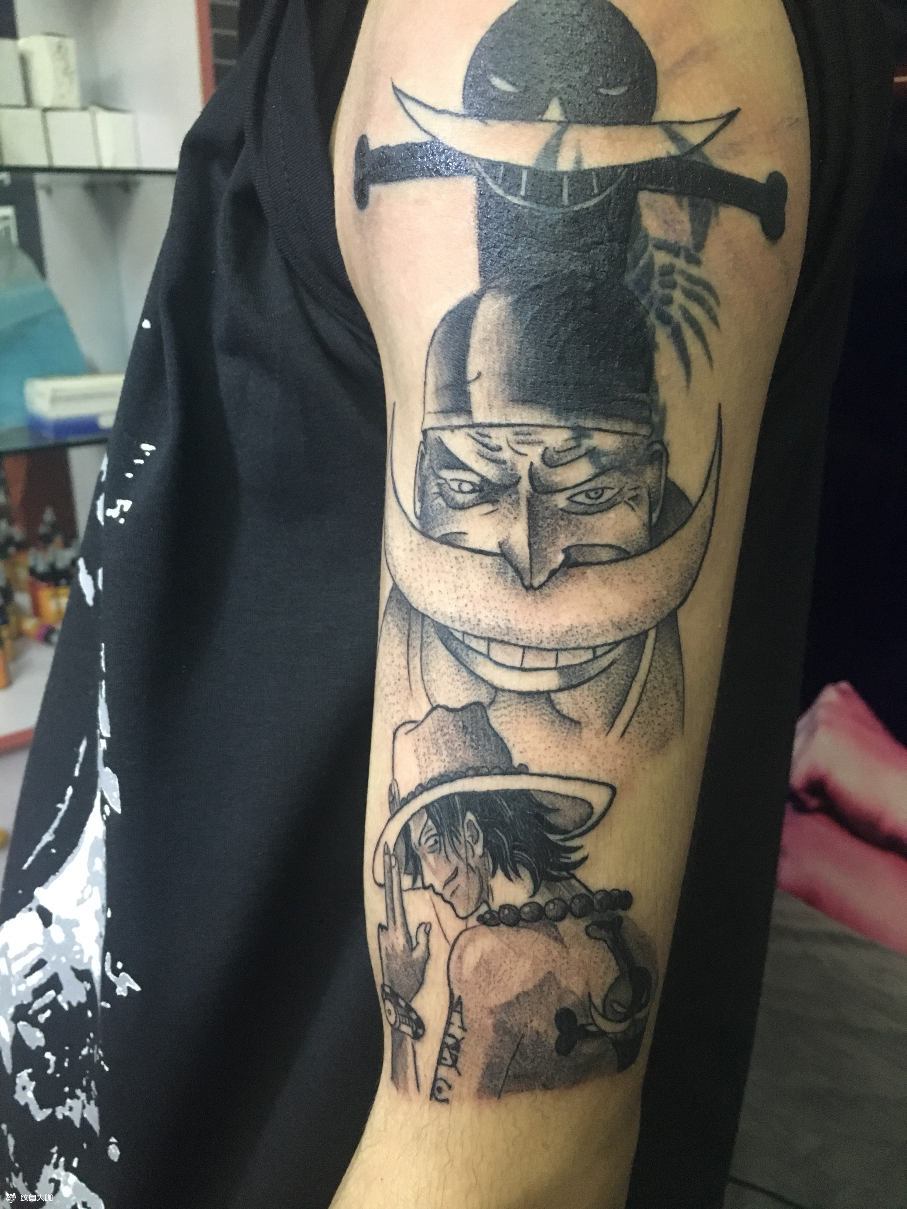 白胡子_纹身图案手稿图片_刘恒的纹身作品集