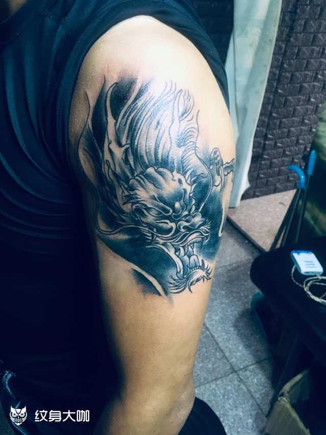 龙头_纹身图案手稿图片_疯子的纹身作品集