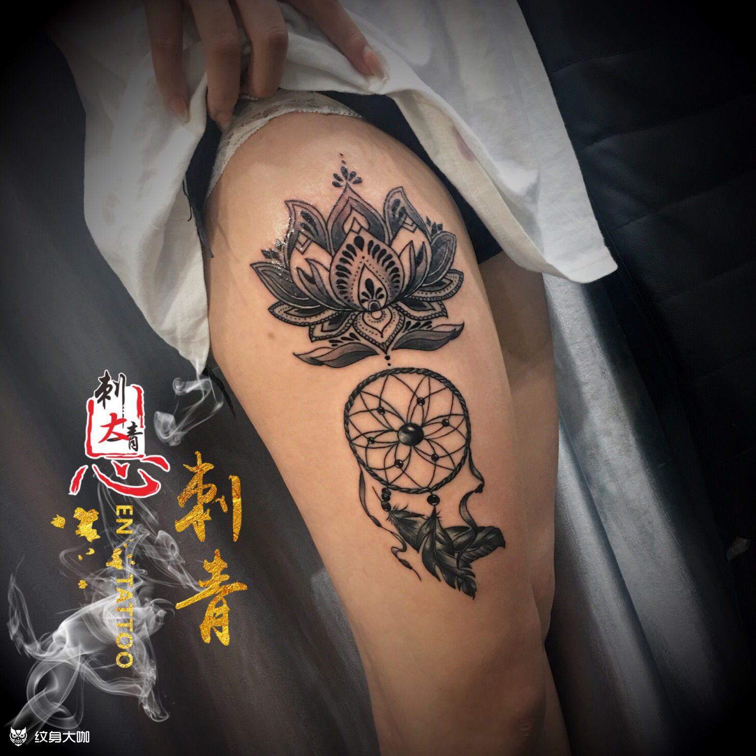 捕梦网,梵花_纹身图案手稿图片_黄银波的纹身作品集