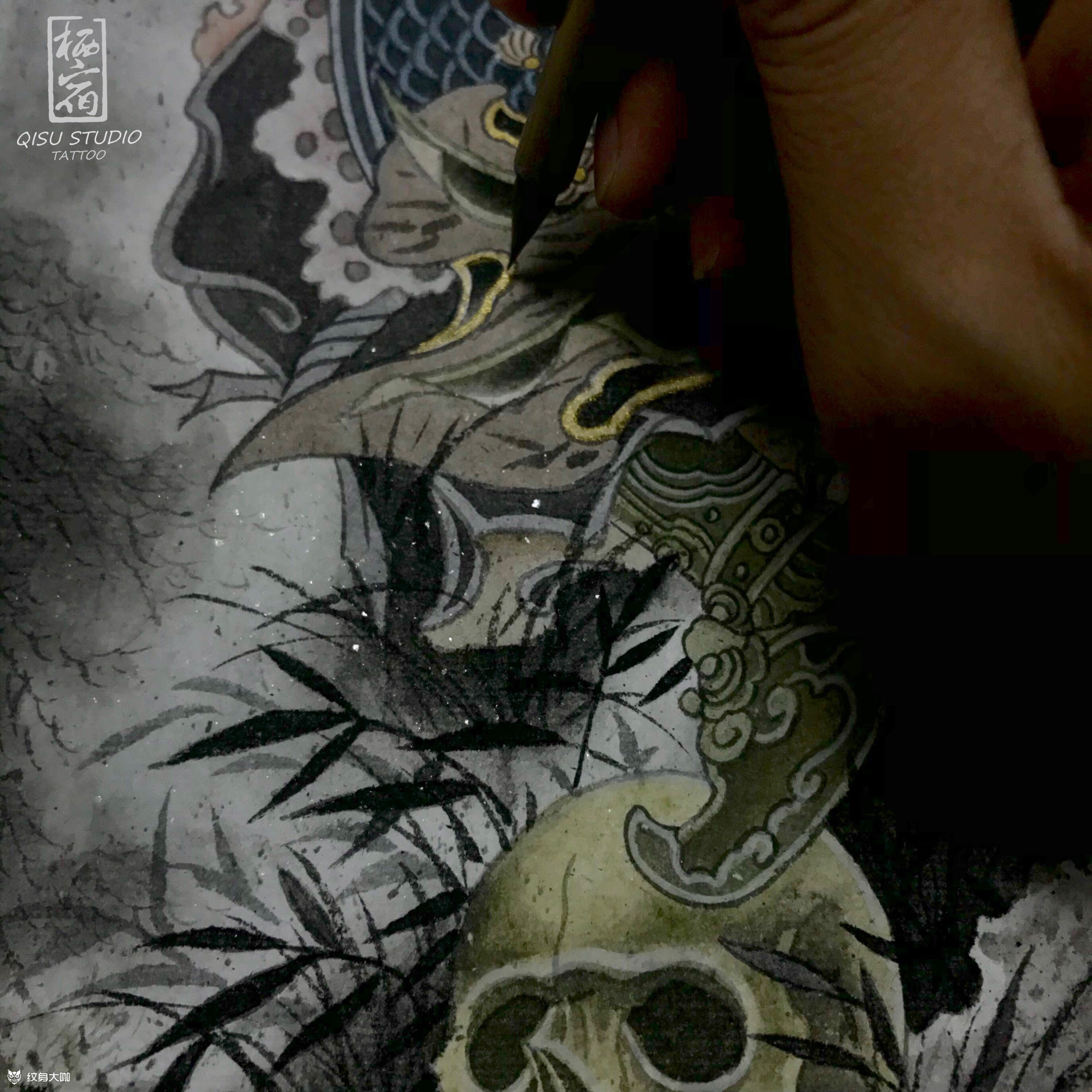 殺神白起_紋身圖案手稿圖片_棲宿tattoo的紋身作品集