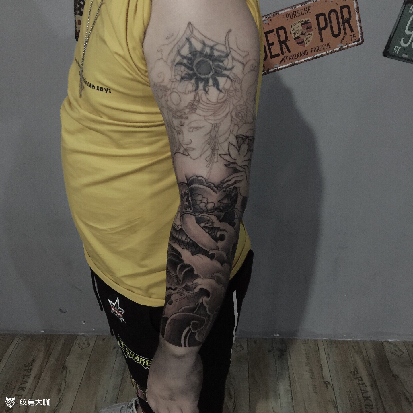 花臂龙女未完_纹身图案手稿图片_bom.塔图 .[k9999]的纹身作品集