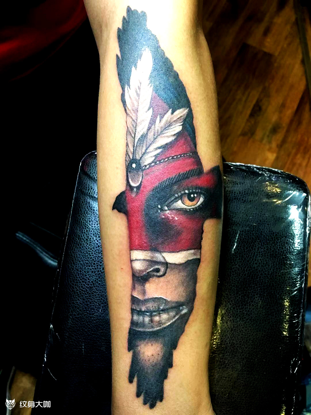 yd印第安酋长_纹身图案手稿图片_阿林的纹身作品集