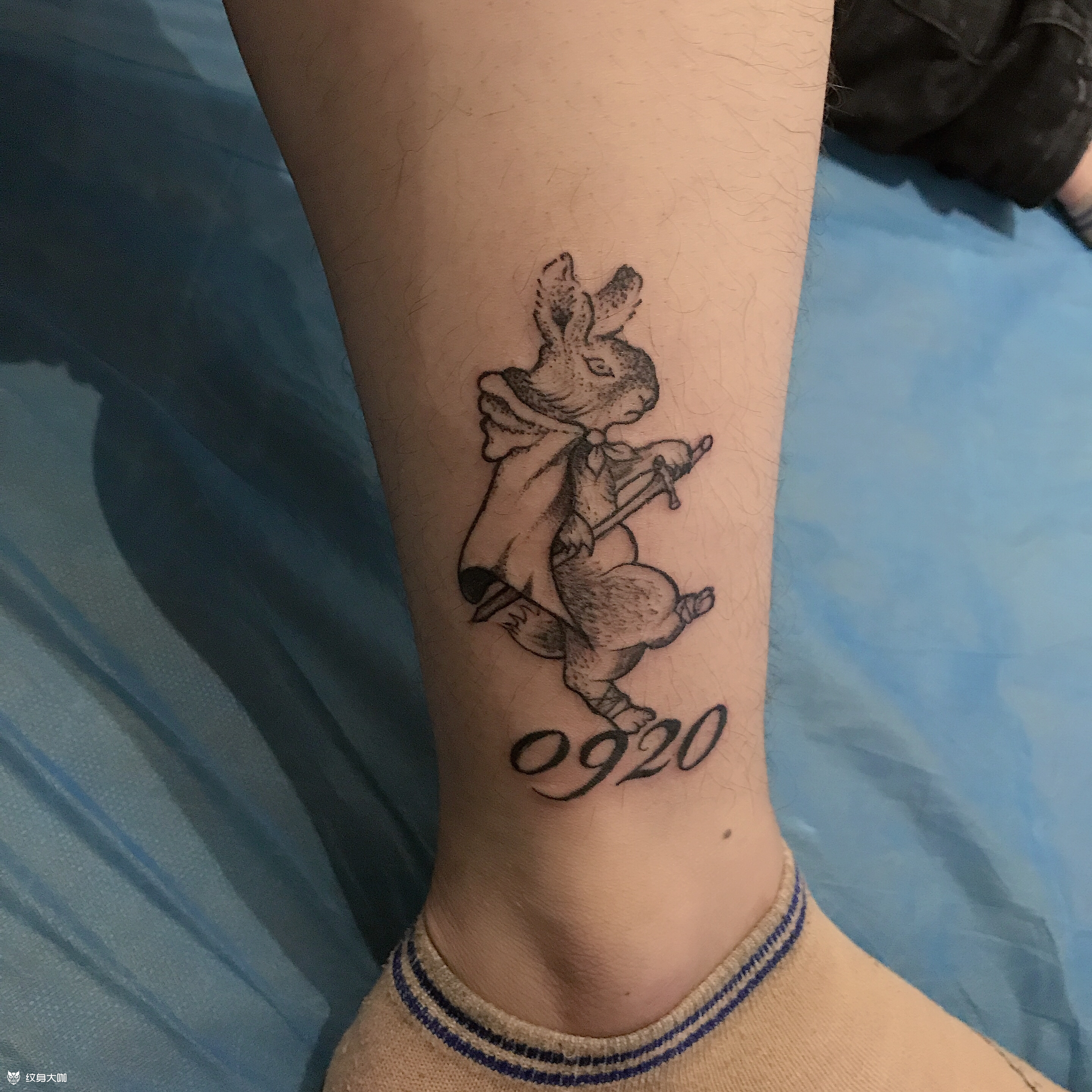 武士兔_纹身图案手稿图片_董少杰的纹身作品集