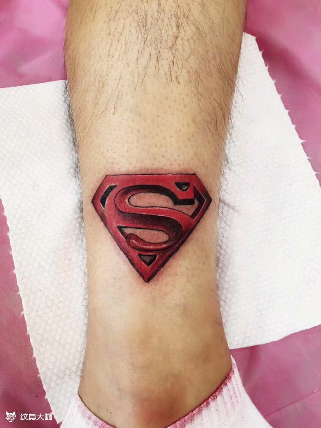 超人logo _纹身图案手稿图片_游师傅的纹身作品集