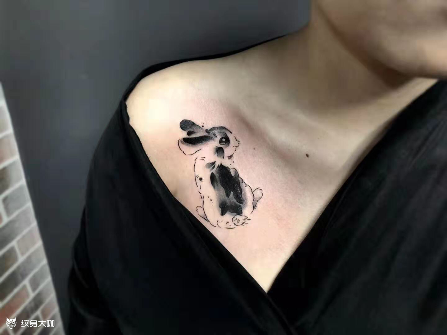 兔子_纹身图案手稿图片_古风的纹身作品集