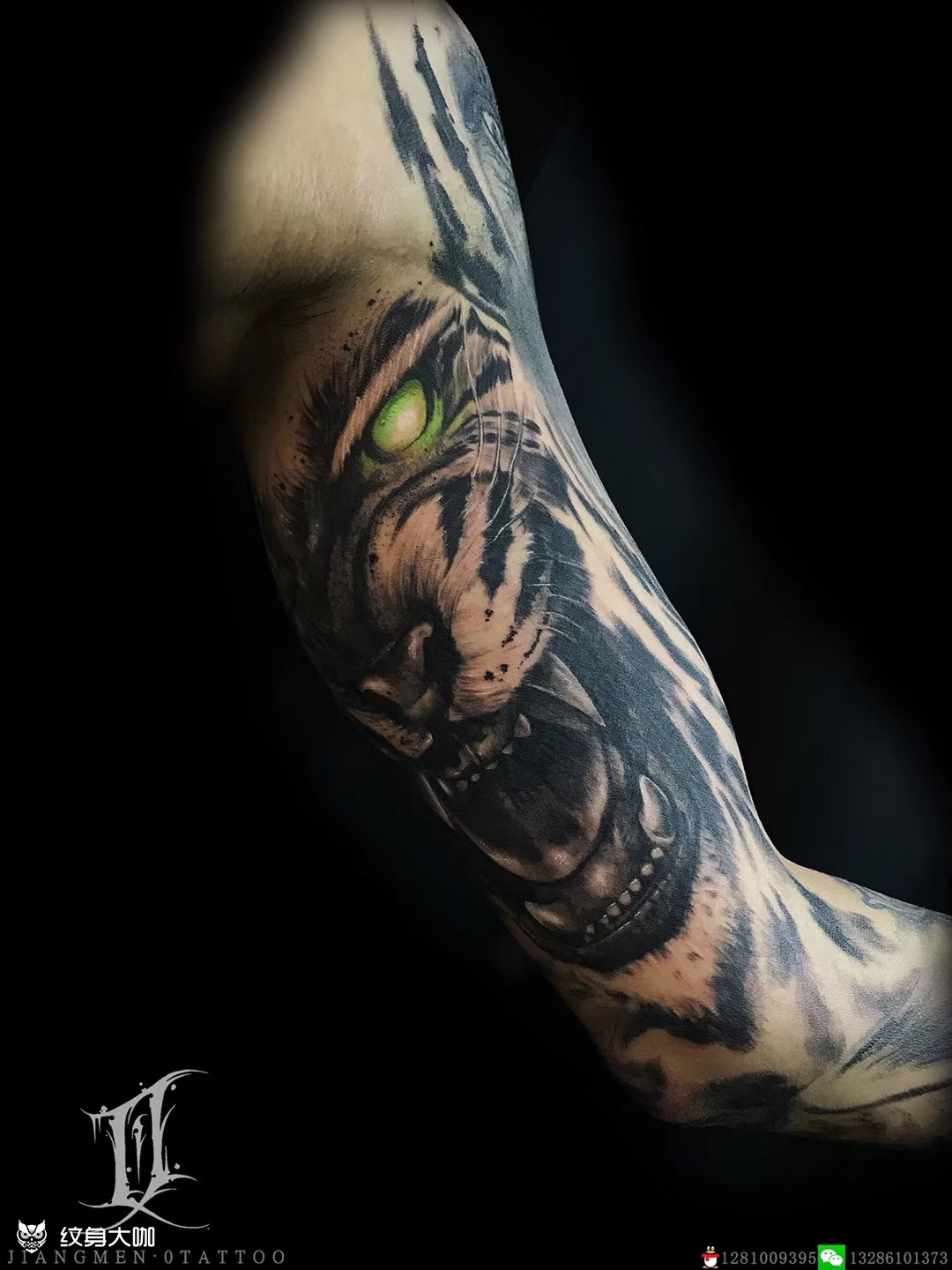 最凶老虎91_纹身图案手稿图片_七七的纹身作品集
