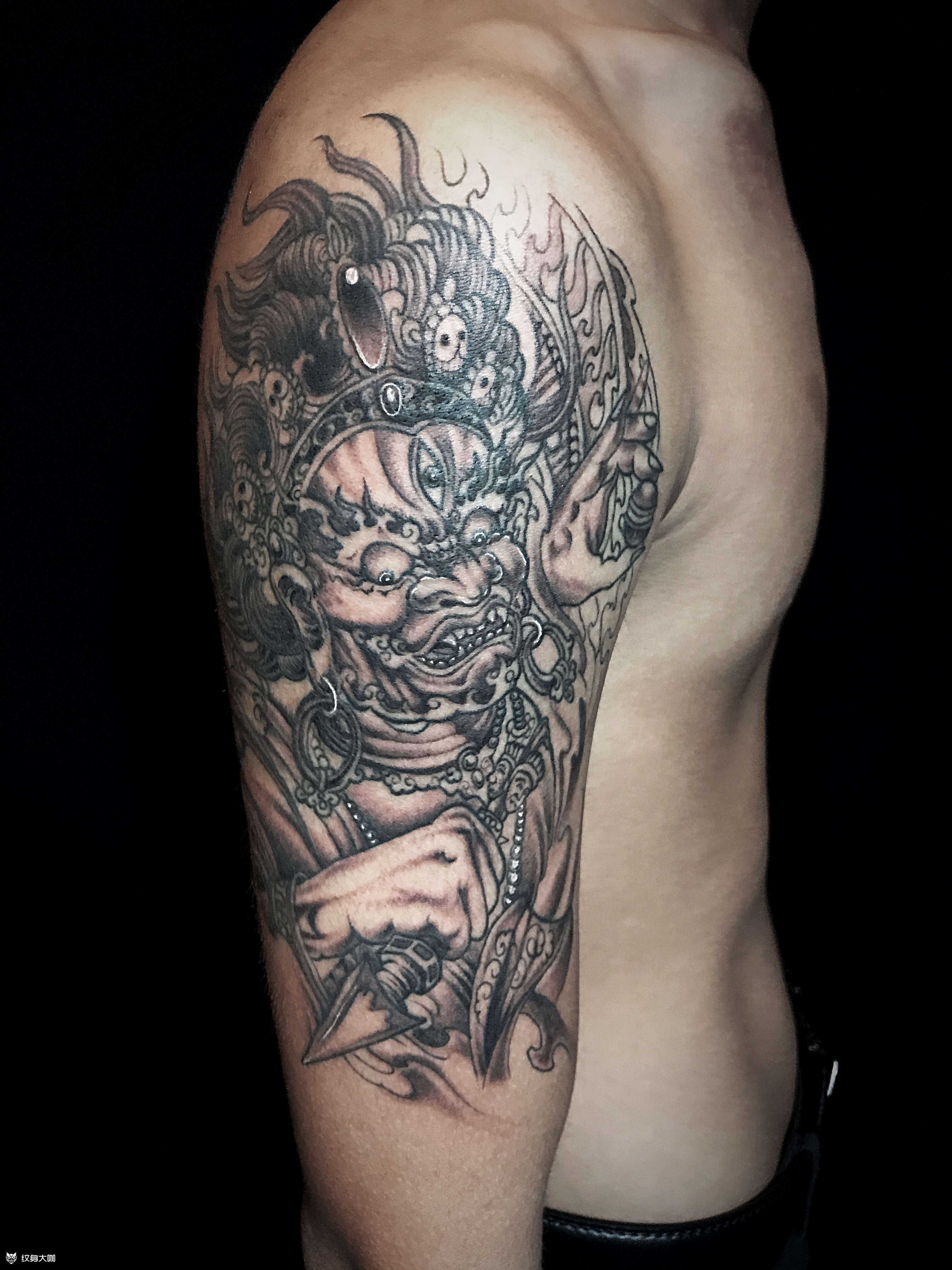 大黑天财神_纹身图案手稿图片_阿强的纹身作品集