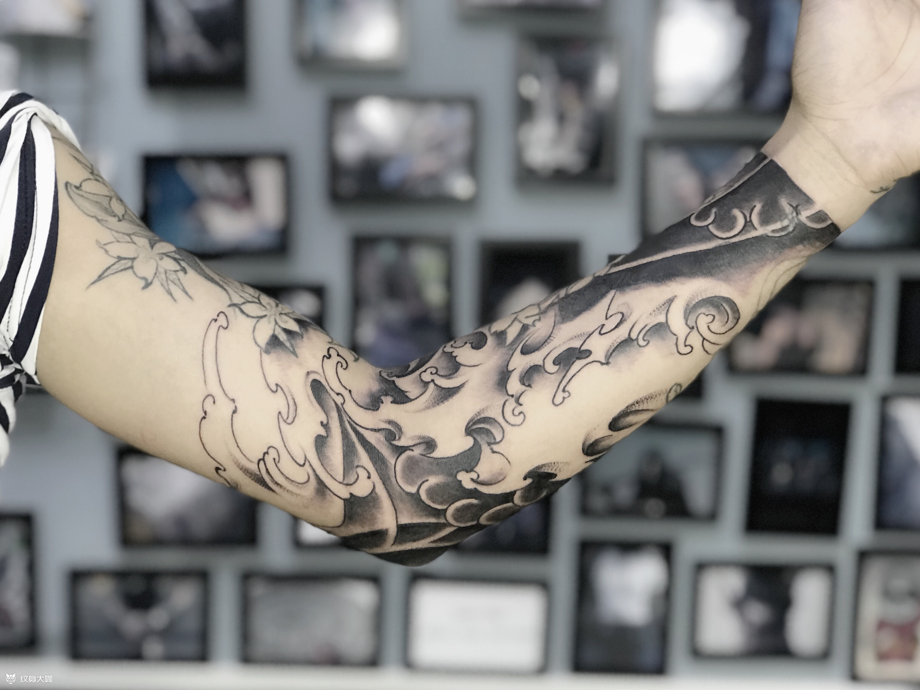 浪花花臂 |糊涂刺青|今日工 _纹身吧社区 - 纹身大咖