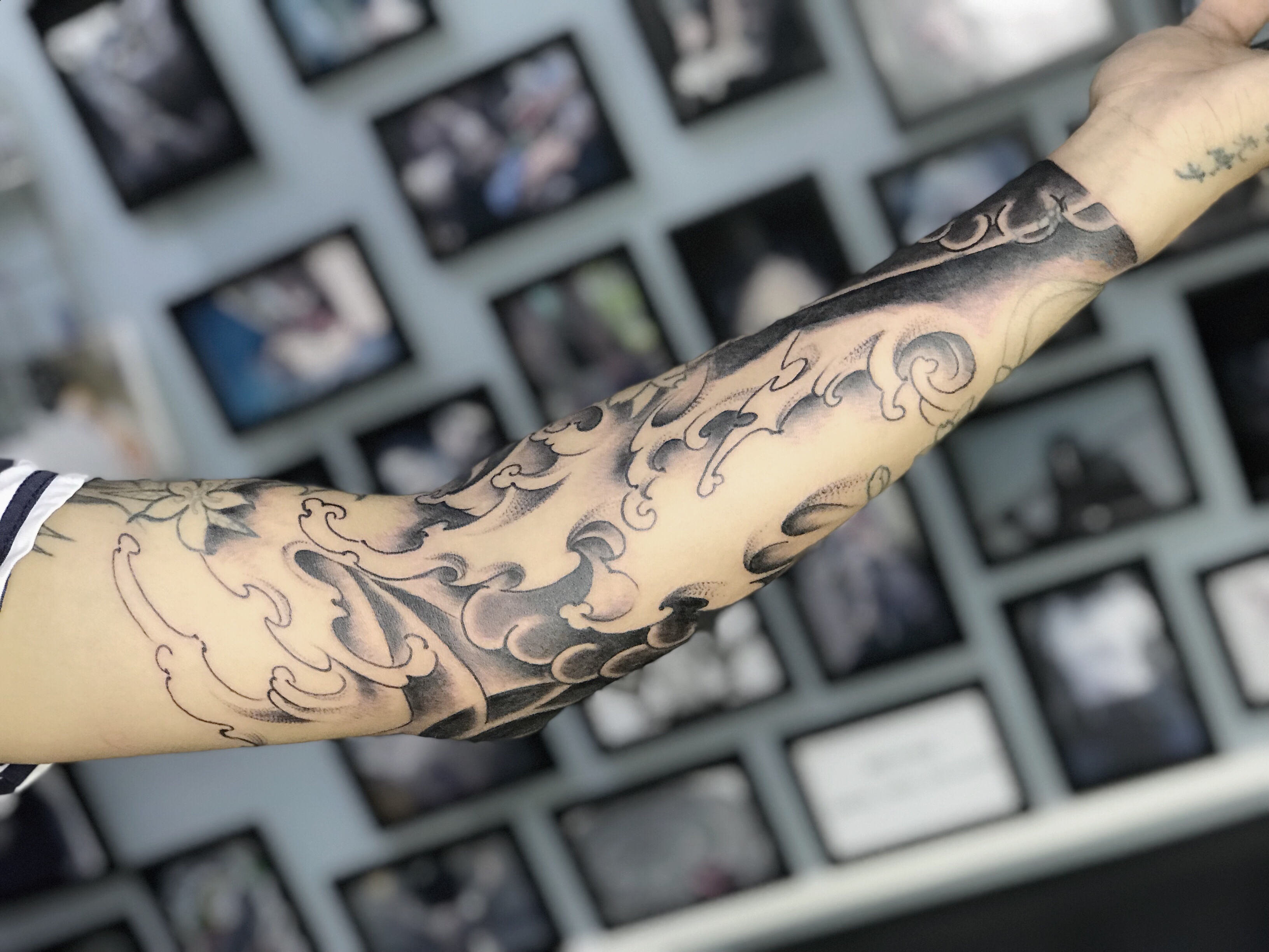 浪花花臂 |糊涂刺青|今日工 _纹身吧社区 - 纹身大咖