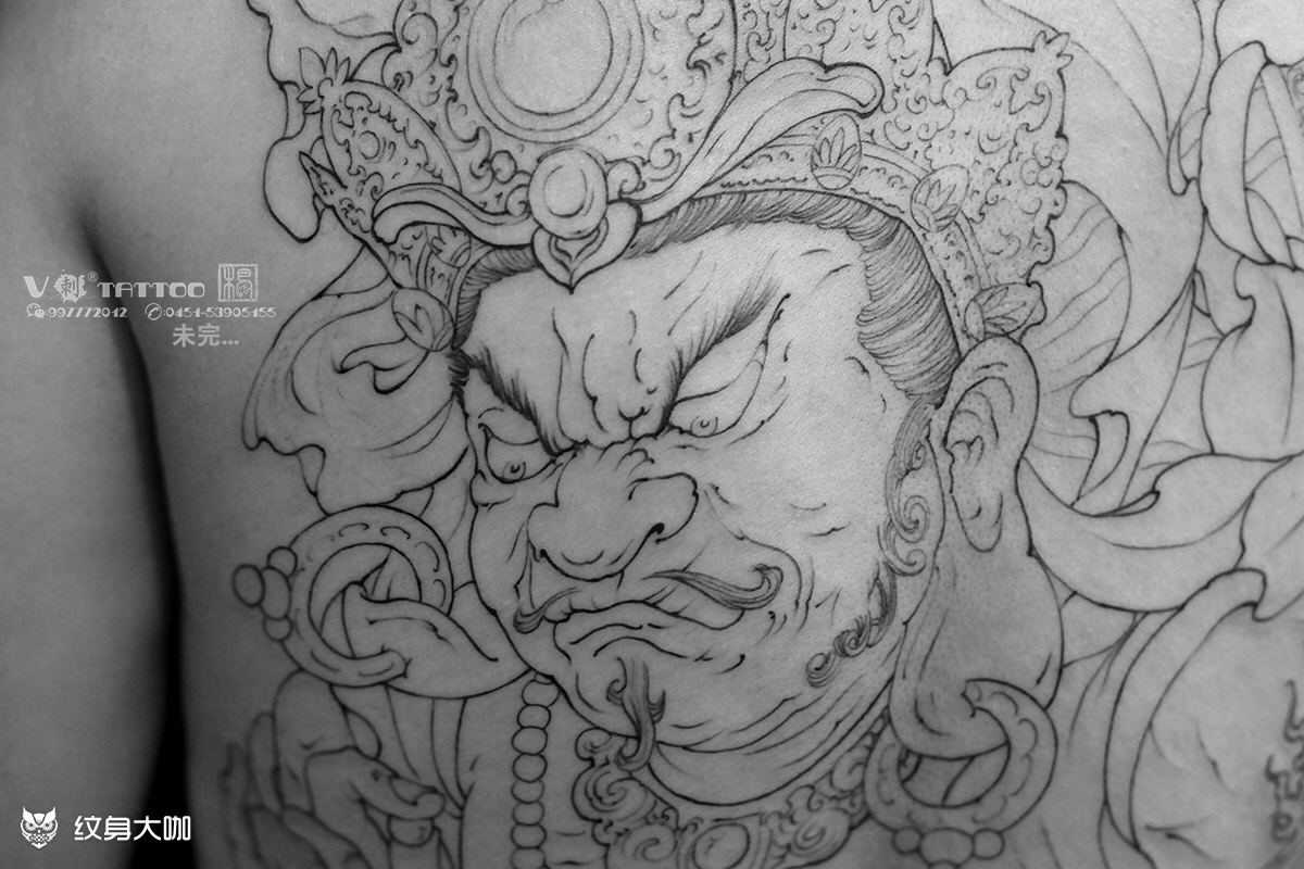 黄财神._纹身图案手稿图片_木易的纹身作品集